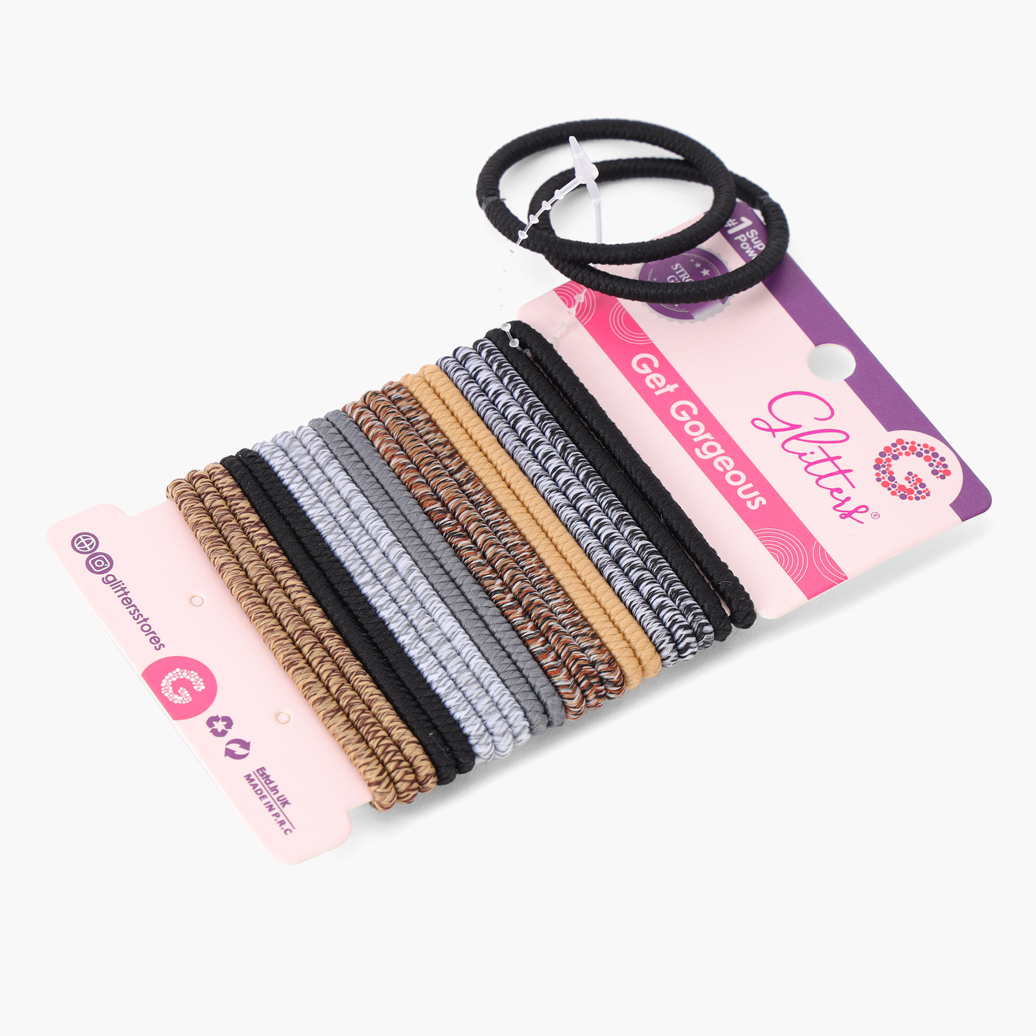 Glitters Elasticated Hair Tie - Set of 22-baby-girls-accessories-hairaccessories-image-2