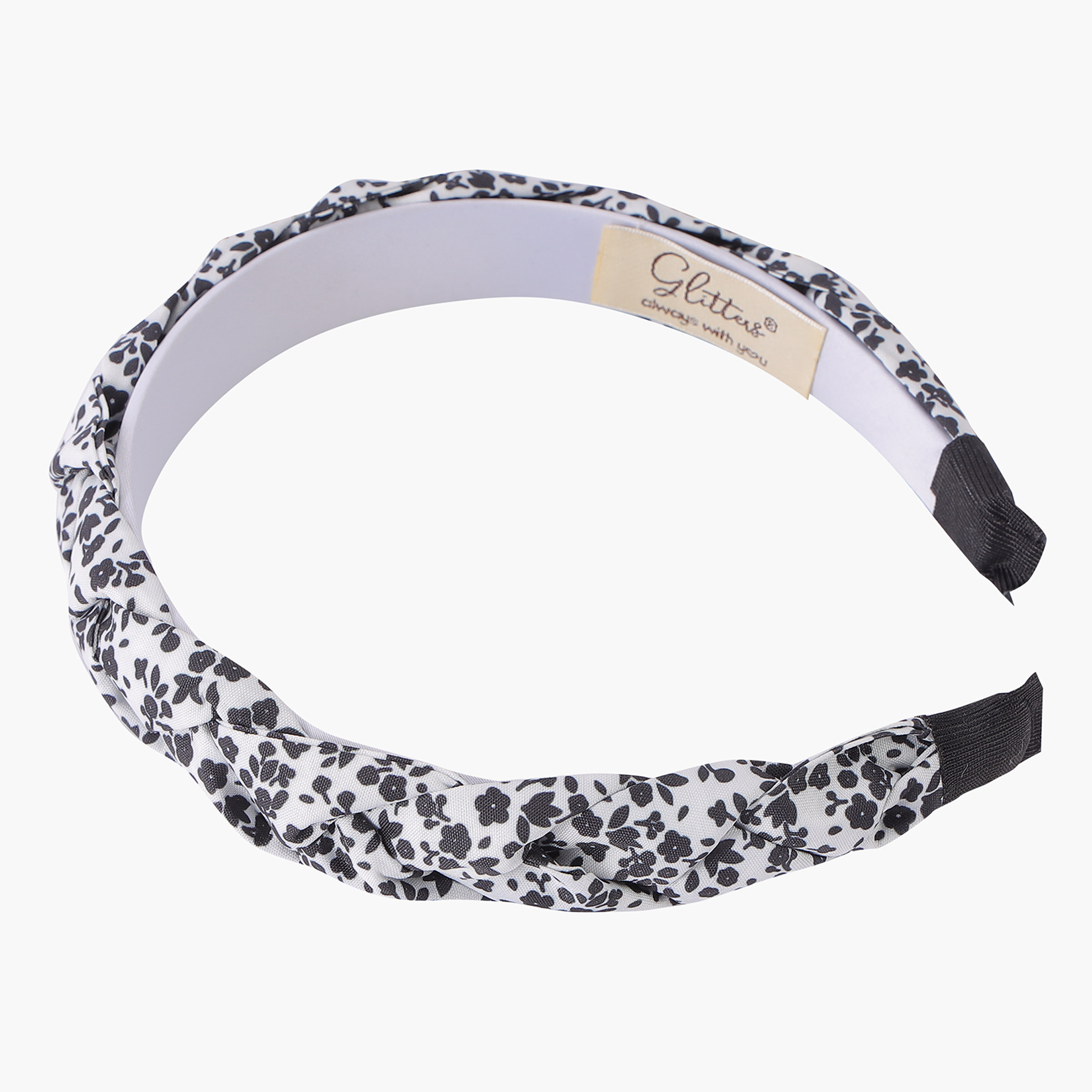 Glitters All-Over Floral Print Braided Headband-girls-accessories-hairaccessories-image-3