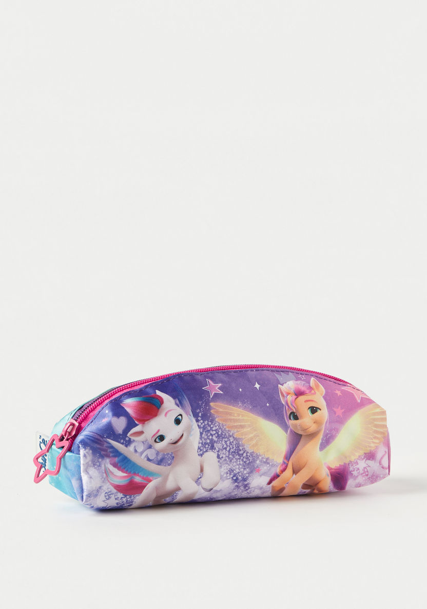 My Little Pony Print Pencil Pouch with Zip Closure-Pencil Cases-image-1