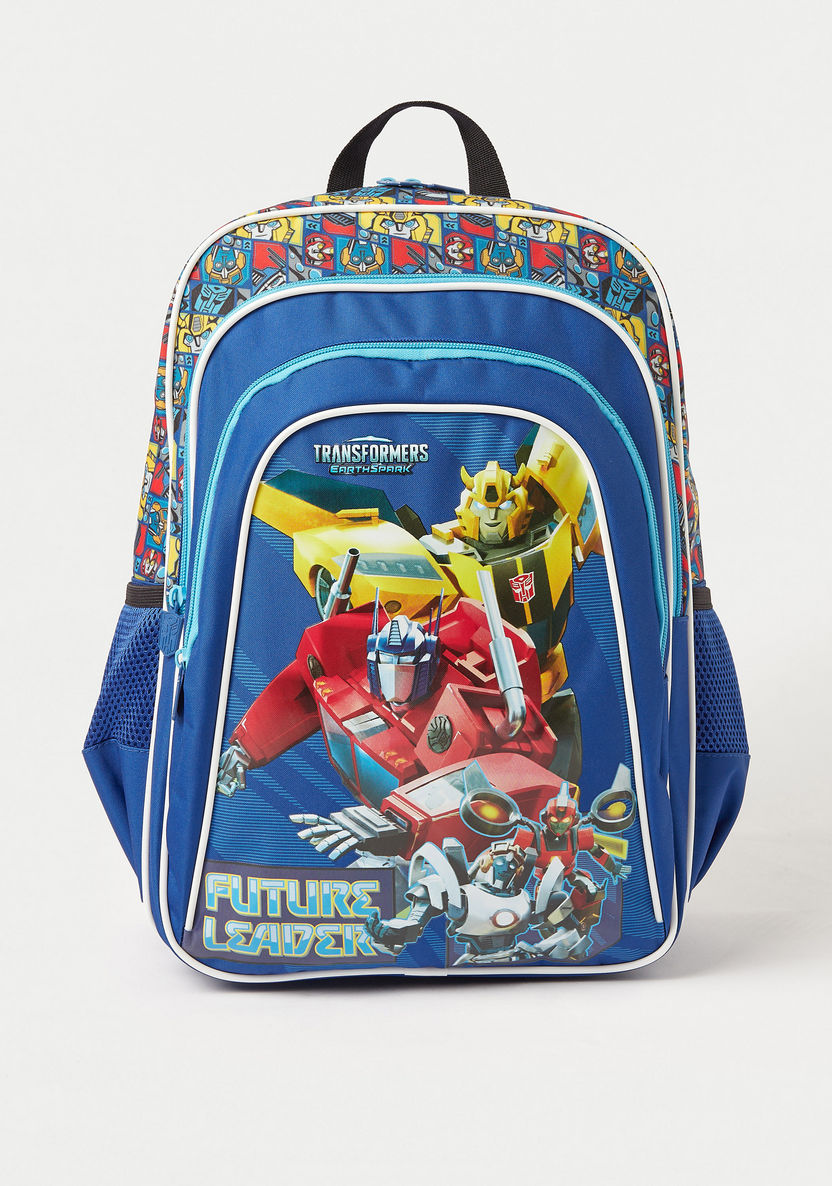 Transformers Printed Backpack with Adjustable Straps - 16 inches-Backpacks-image-0