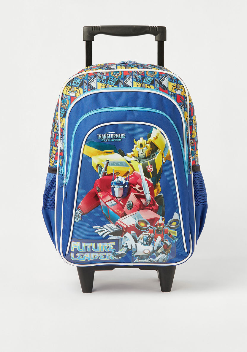 Transformers Print Trolley Backpack with Wheels and Retractable Handle - 16 inches-Trolleys-image-0