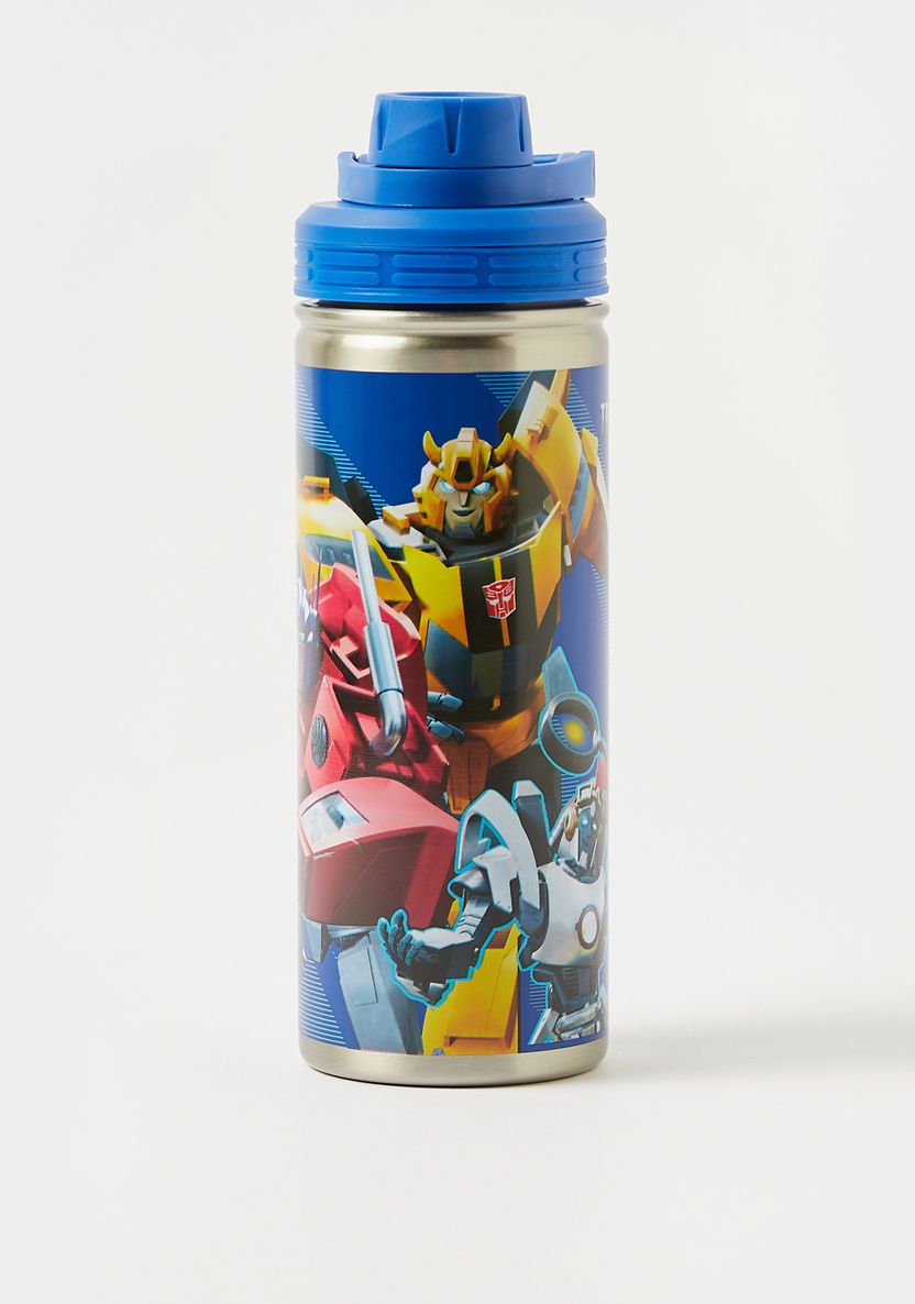 Transformers Printed Water Bottle with Lid - 620 ml-Water Bottles-image-0