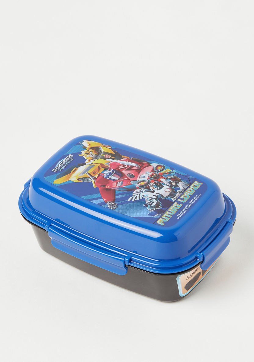 Transformers Printed 4-Partion Lunch Box and Clip Lock Lid-Lunch Boxes-image-0