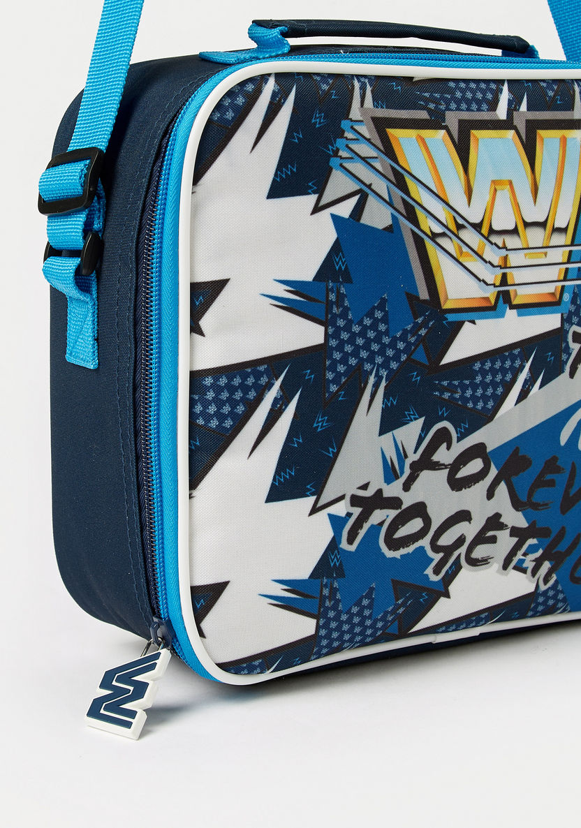 WWE Printed Insulated Lunch Bag with Adjustable Trolley Belt-Lunch Bags-image-1