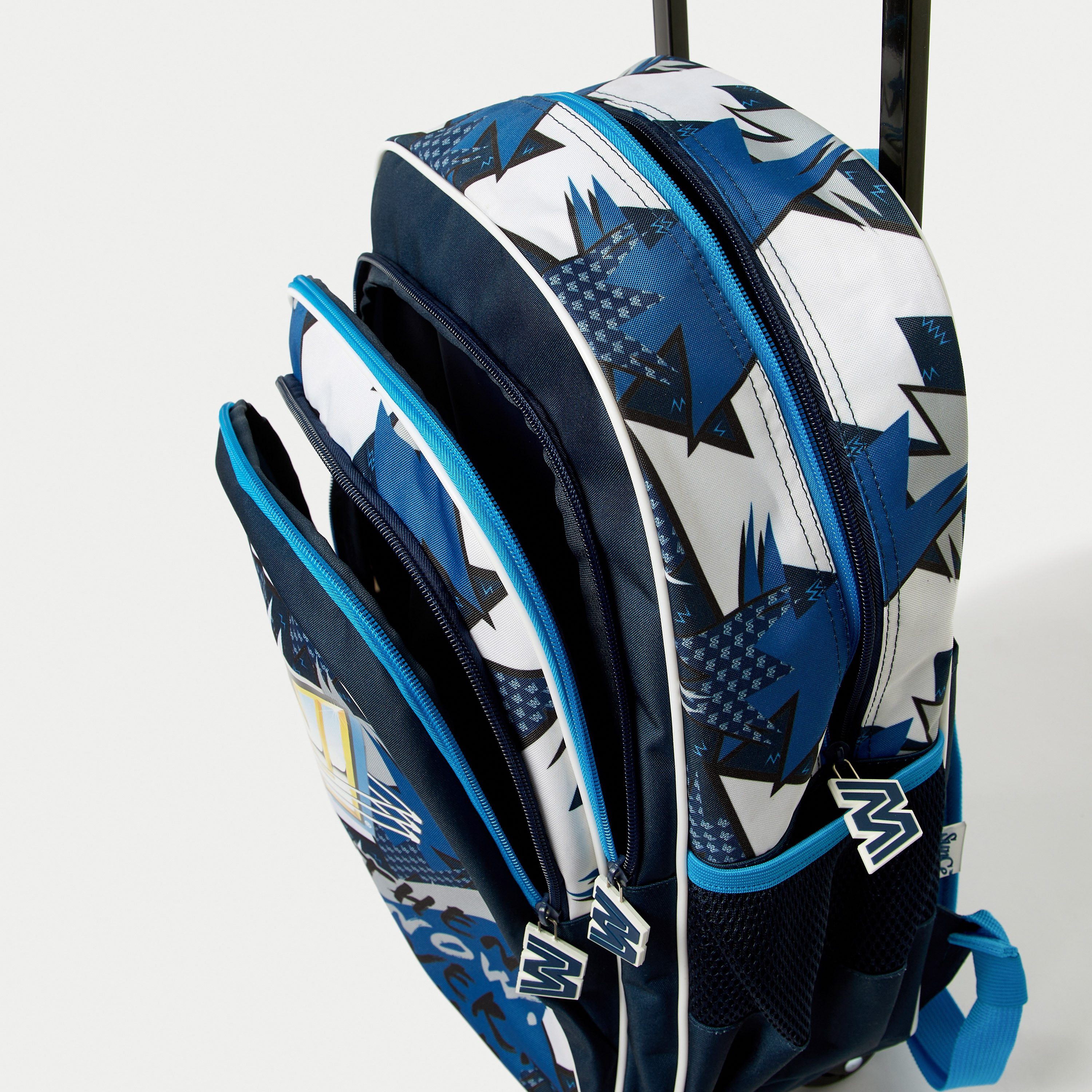 WWE Print Trolley Backpack with Wheels and Retractable Handle - 16 inches-school-bagsandbackpacks-trolleybags-image-5