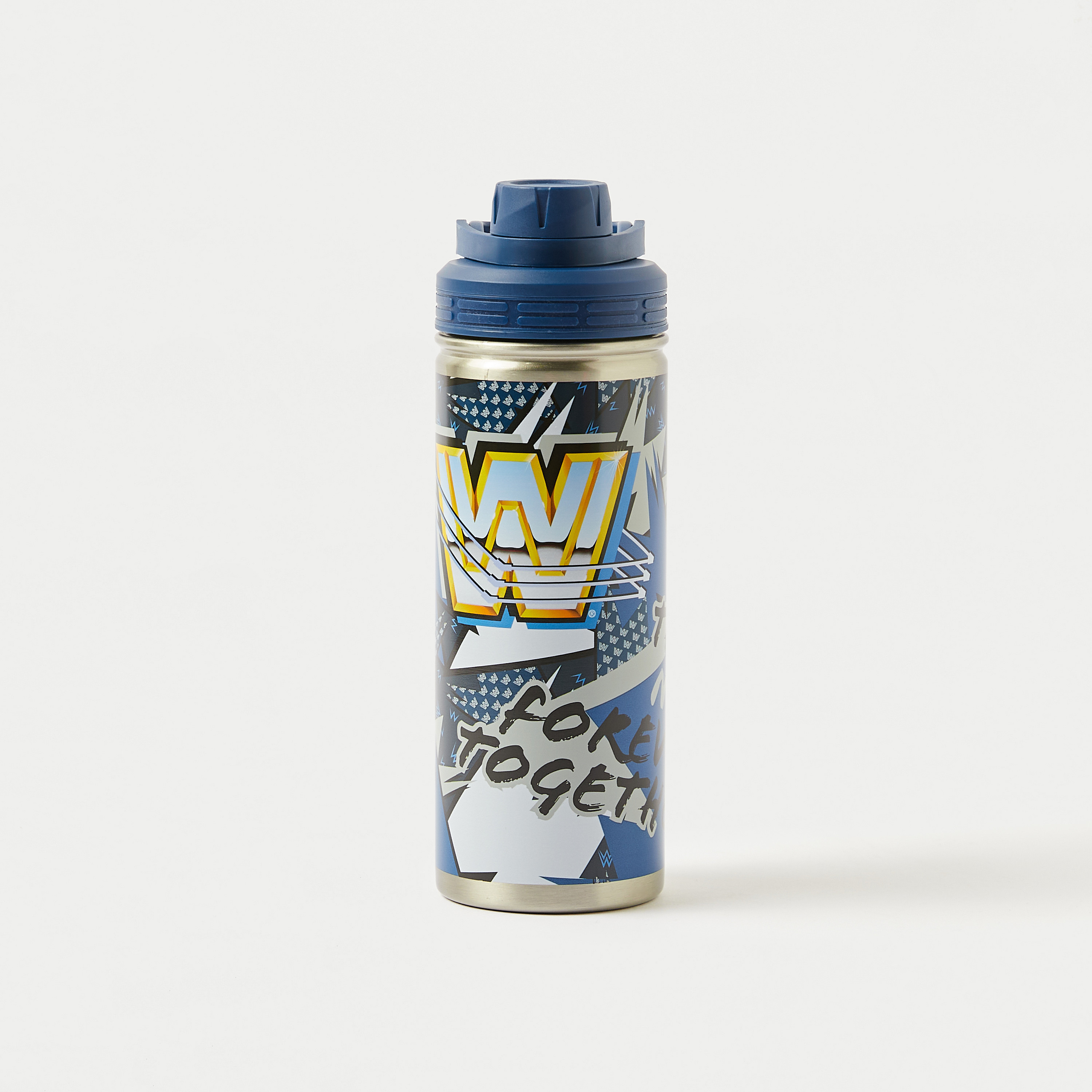 WWE Printed Water Bottle with Lid - 620 ml-school-waterbottles-image-1