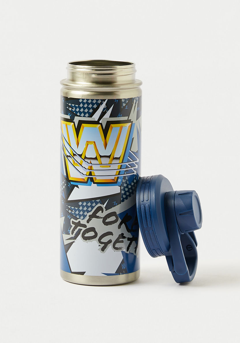 WWE Printed Water Bottle with Lid - 620 ml-Water Bottles-image-2