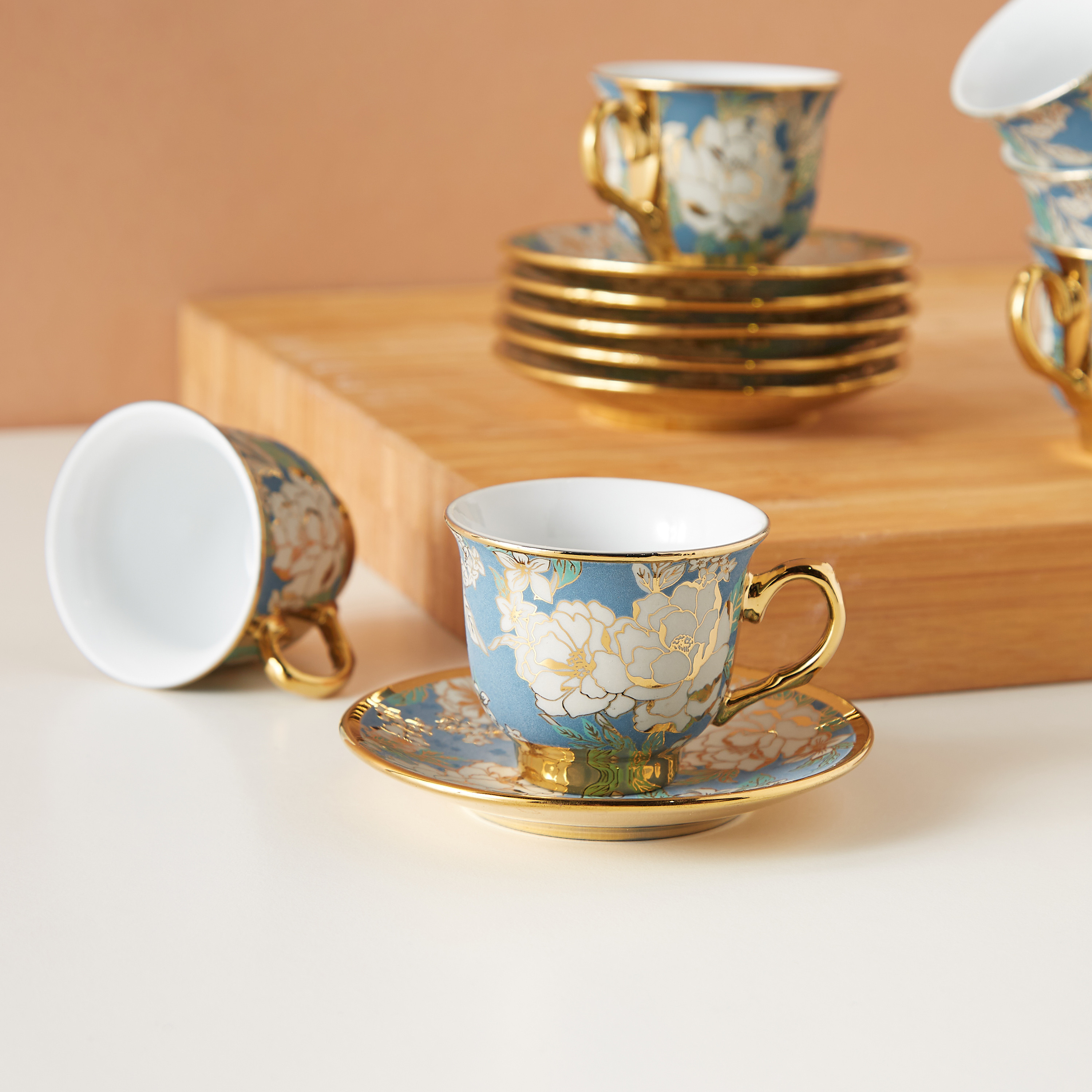 طقم فناجين وصحون بورسلان 12 قطعة بطبعات-household-dining-teaandcoffee-teaandcoffeesets-image-3