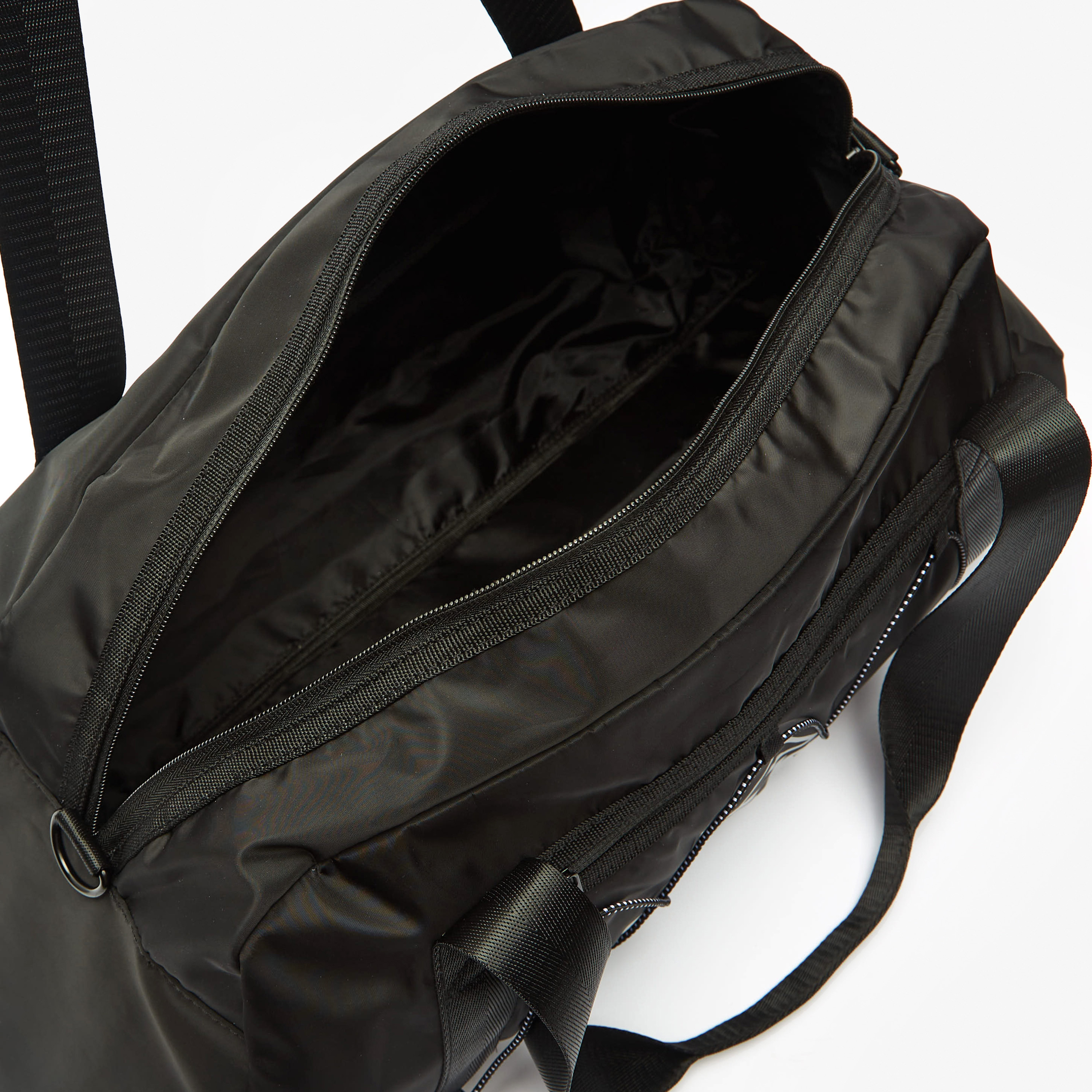 OAKLAN Logo Print Duffel Bag with Detachable Strap and Zip Closure-travel-luggagesandbags-dufflebags-image-12