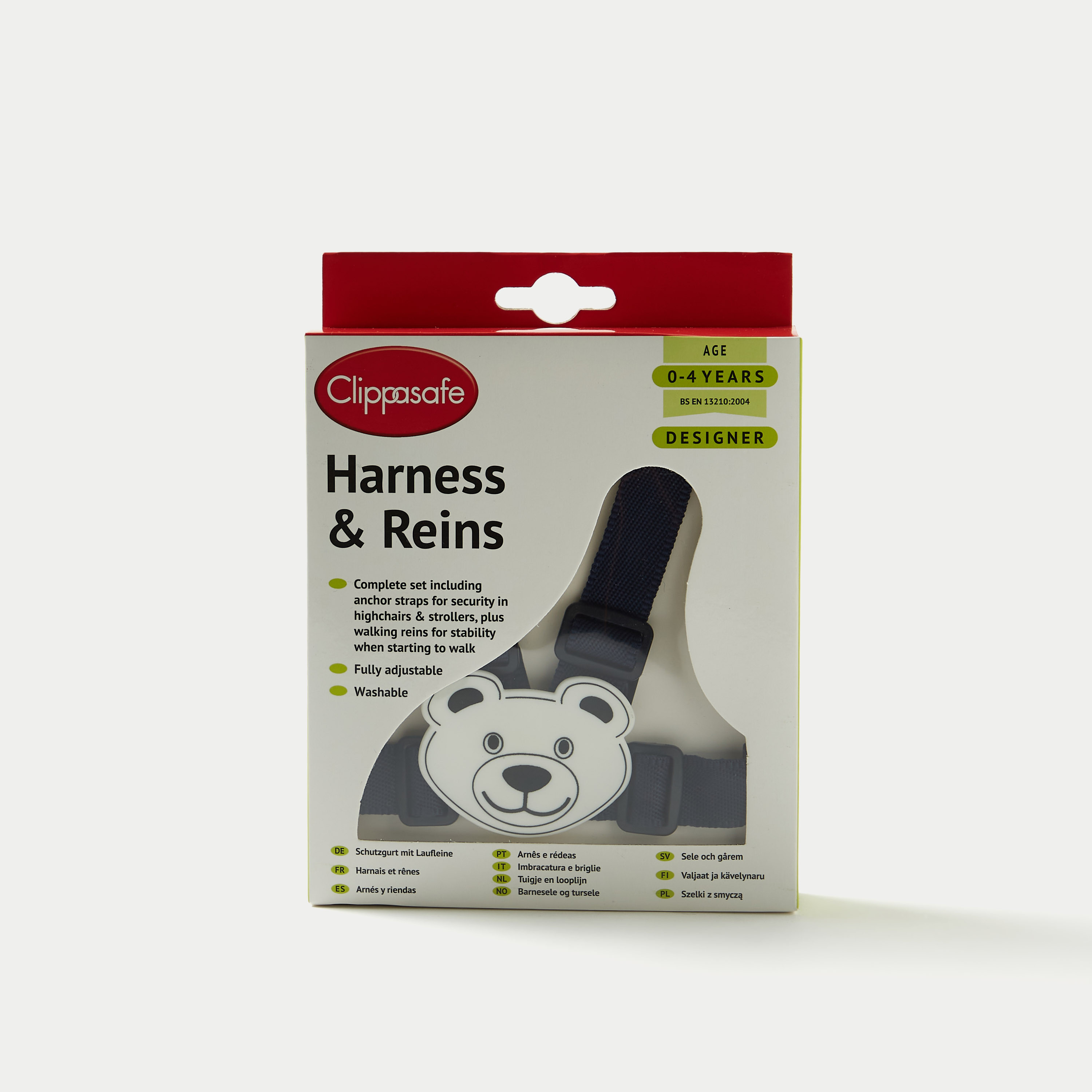 حزام أمان ديزاينر تيدي هارنيس آند رينز مع أحزمة تثبيت من كليباسيف-baby-healthandsafety-babyproofing-image-1