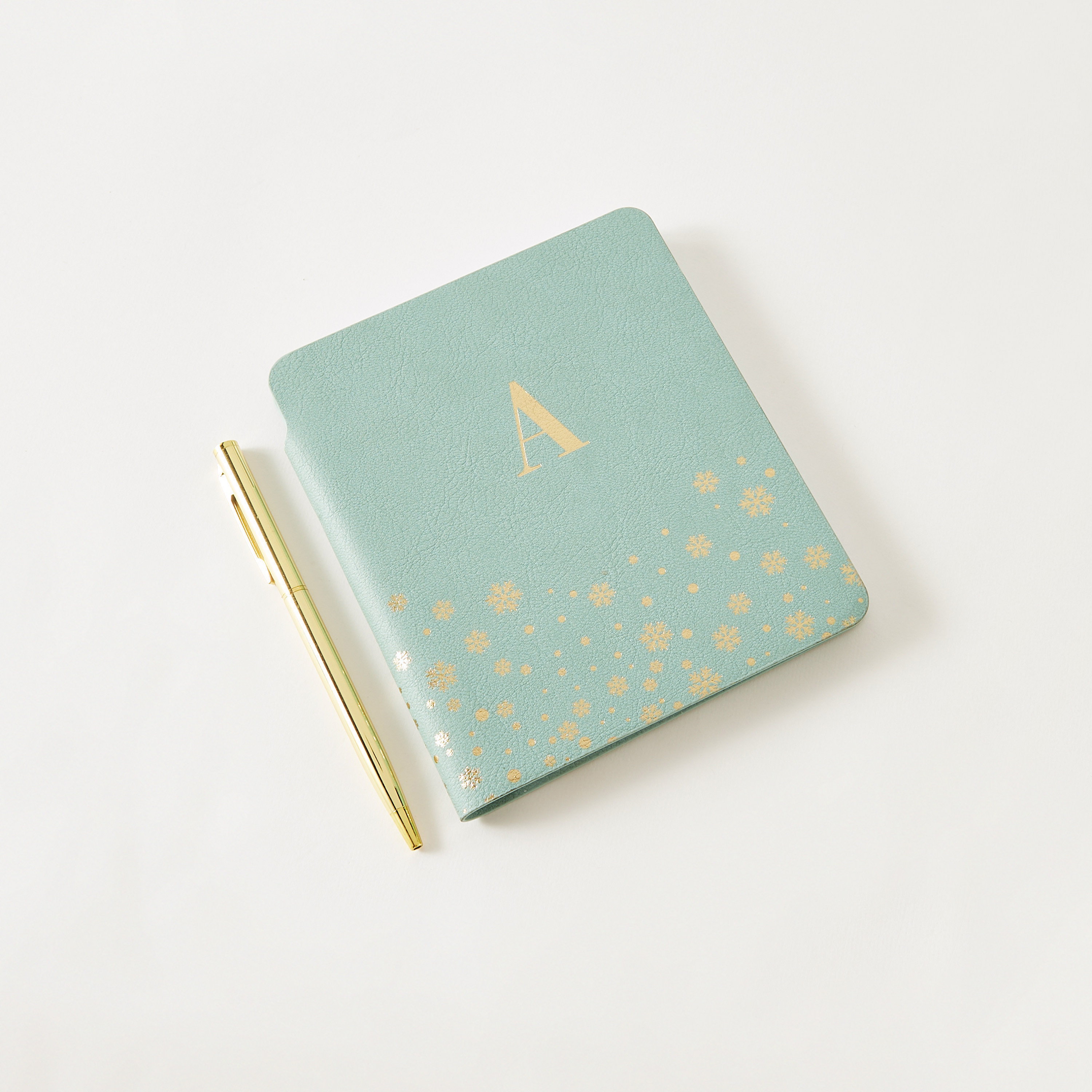 Scribble Scribe Initial A Foil Print Mini Journal with Pen-school-stationery-notebooks-image-2
