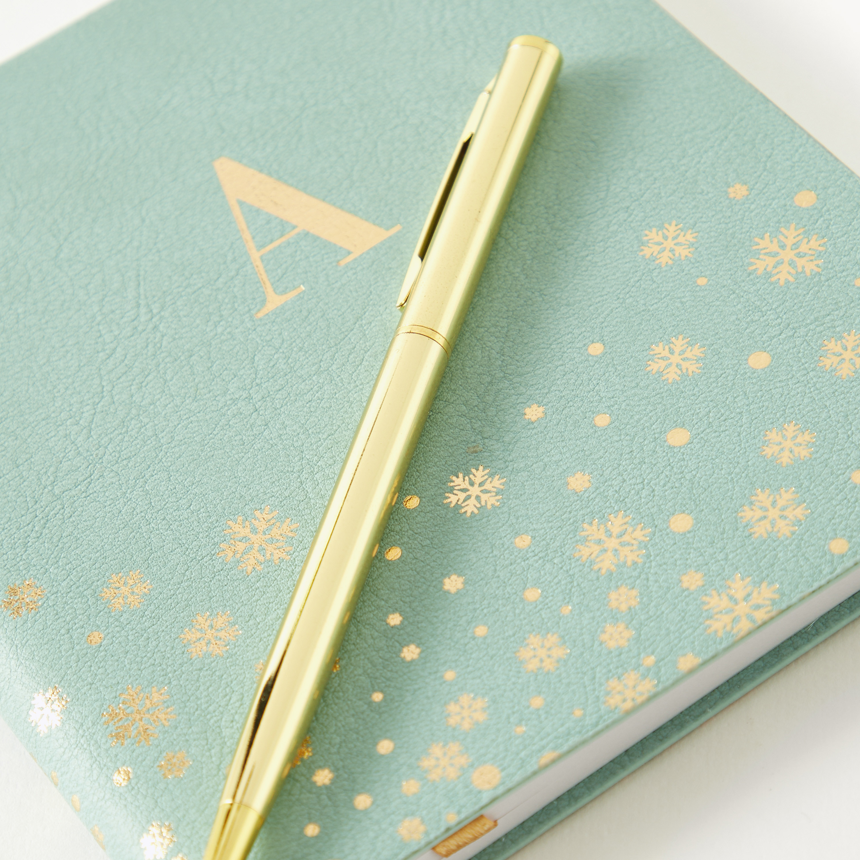 Scribble Scribe Initial A Foil Print Mini Journal with Pen-school-stationery-notebooks-image-3