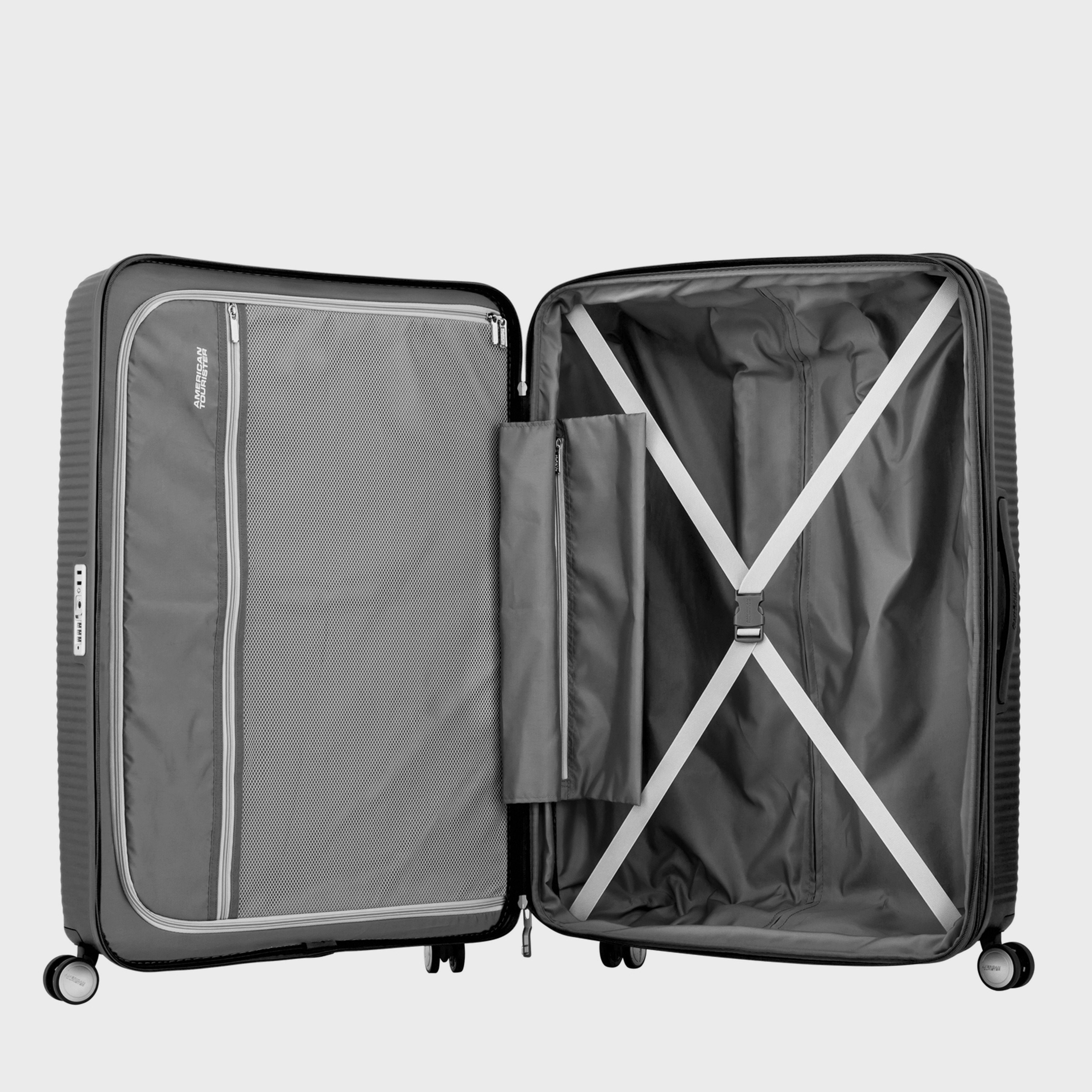 شنطة سفر بعجلات بتصميم صلب مزخرفة 55 سم بمقبض قابل للسحب من امريكان توريستر-travel-luggagesandbags-luggage-image-4
