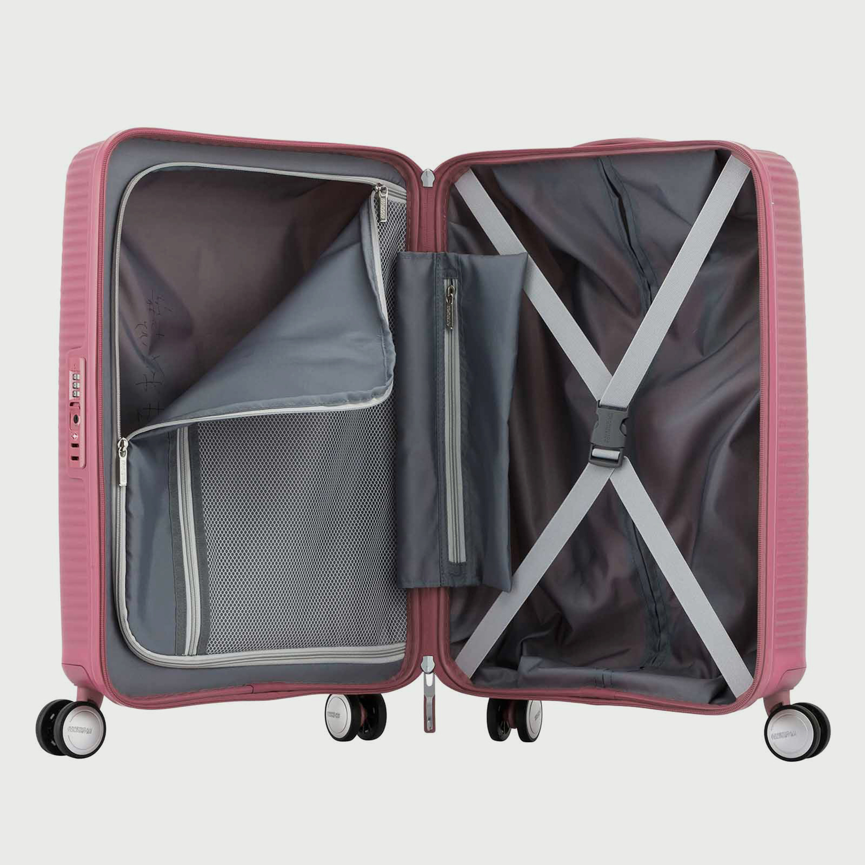 American Tourister 55 CM Cabin Textured Hardcase Trolley Bag with Retractable Handle-travel-luggagesandbags-luggage-image-4