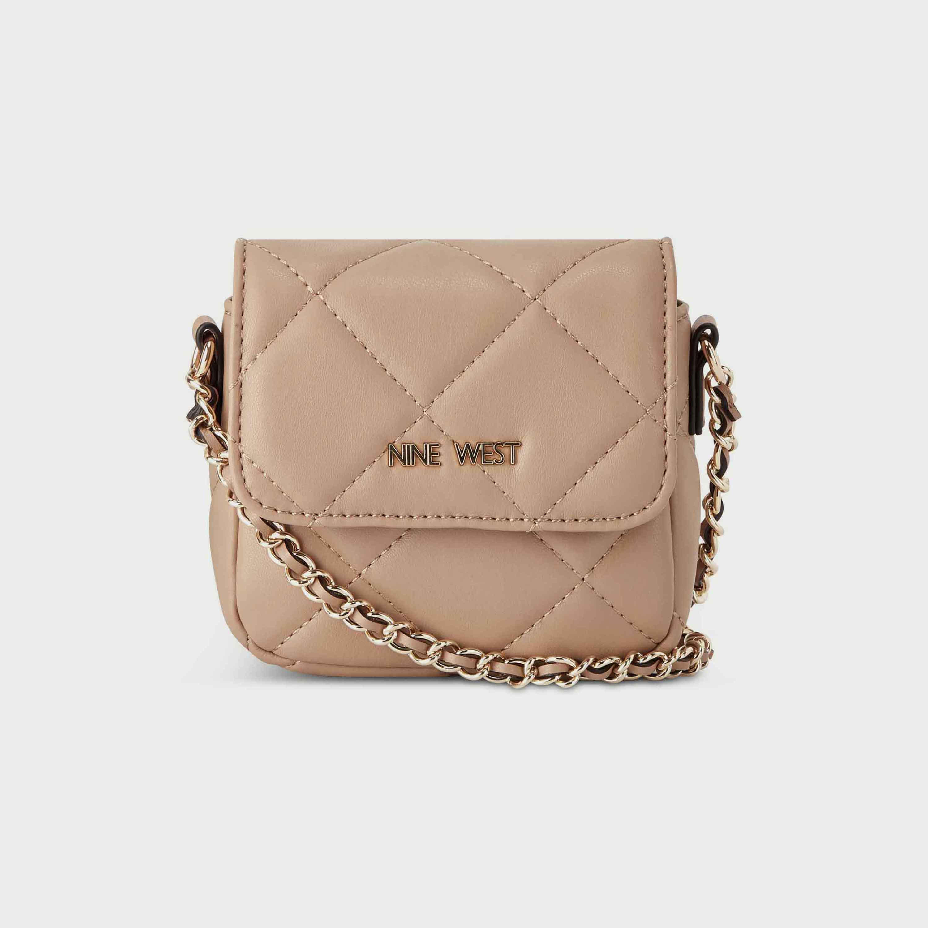 حقيبة كروس ناين وست كريسينت مبطنة بسحاب للإغلاق وحزام باللون البني الغاتح-women-bagsandwallets-handbags-image-1