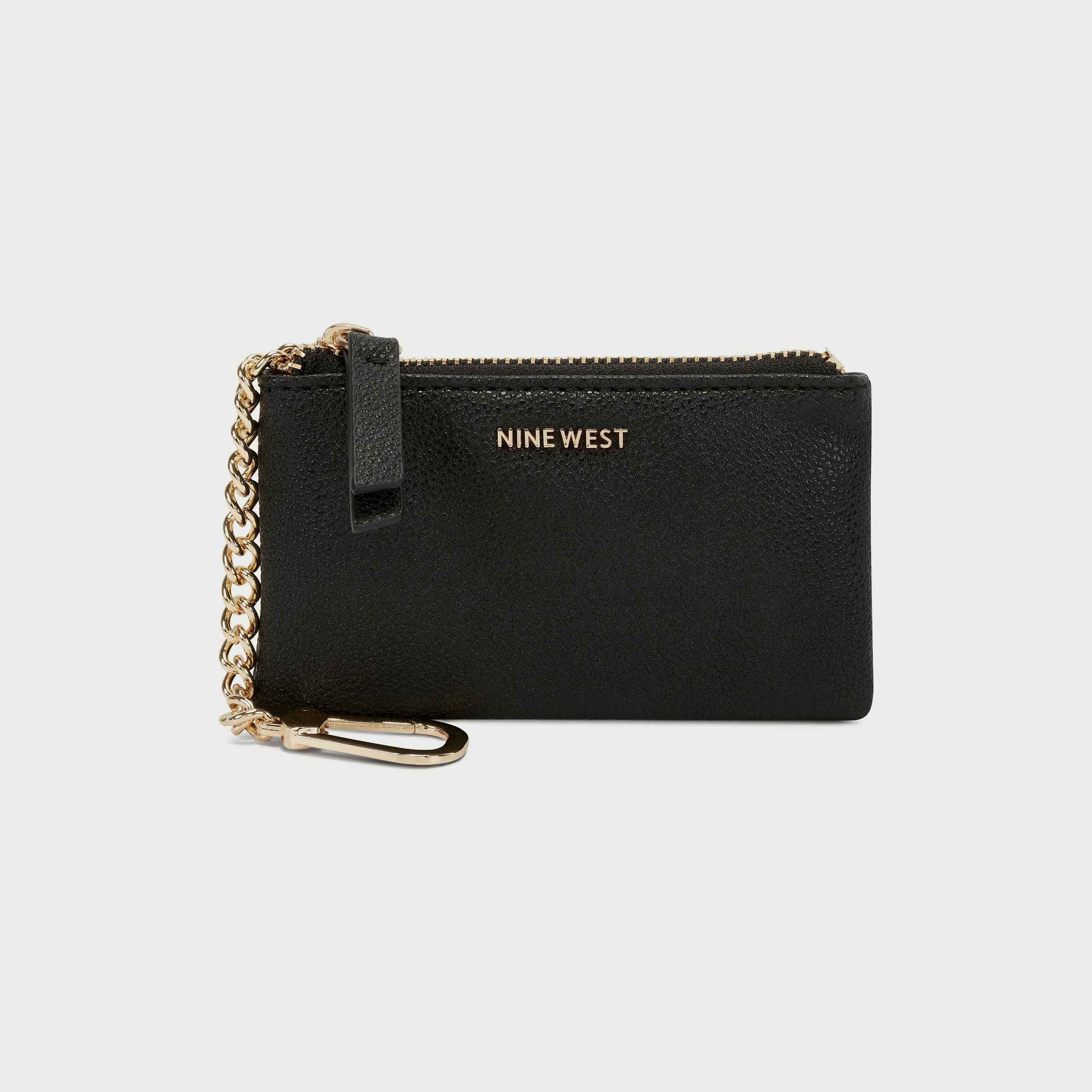 Nine West Lawson Textured Wallet with Zip Closure in Black-women-bagsandwallets-wallets-image-1