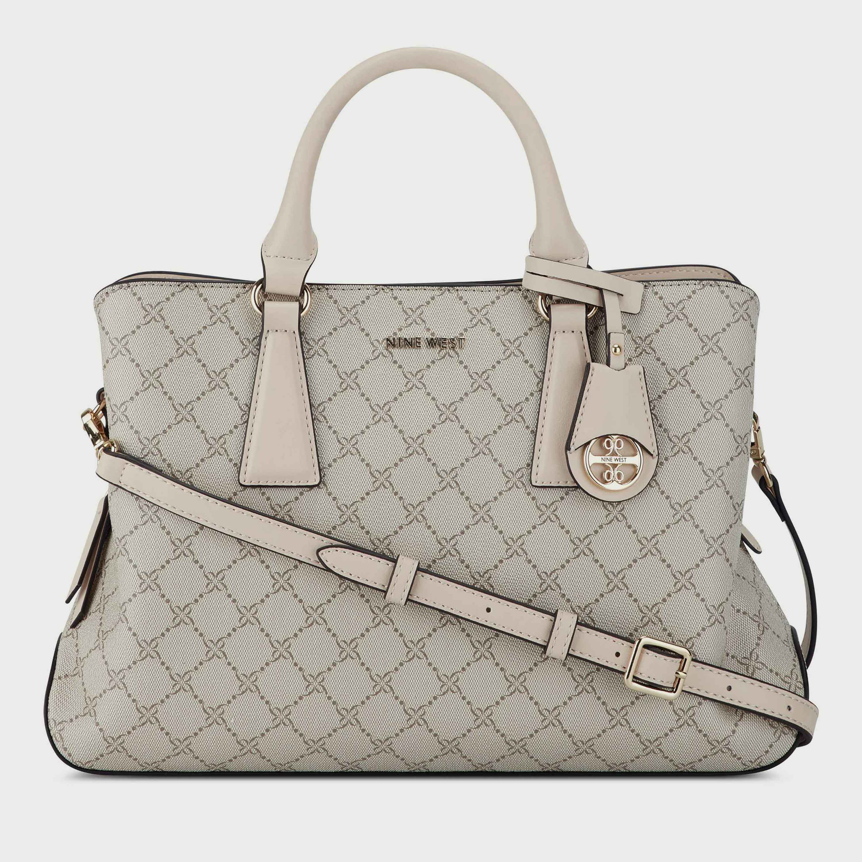 Nine West Grey Satchel With online Pink/white