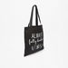 Missy Slogan Print Shopper Bag with Handles-Women%27s Handbags-thumbnail-1