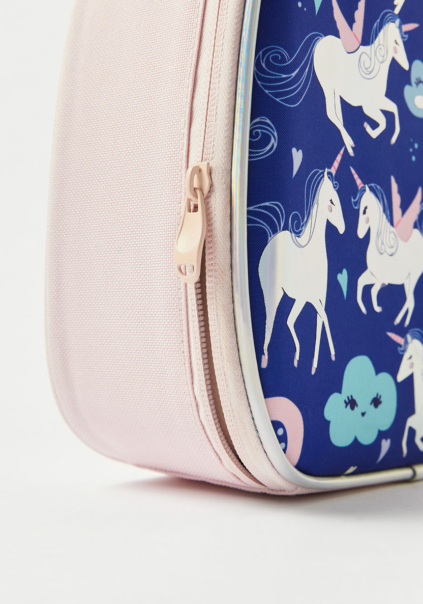 Smash Unicorn Print Lunch Bag and Water Bottle Set-Lunch Bags-image-3