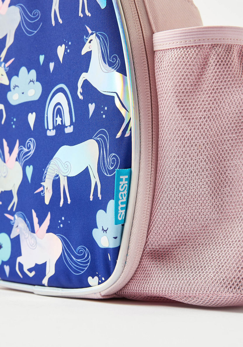 Smash Unicorn Print Lunch Bag and Water Bottle Set-Lunch Bags-image-5