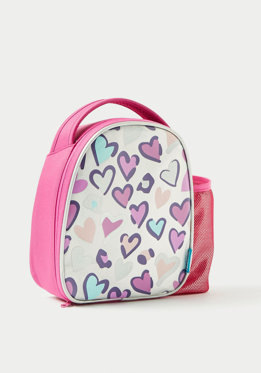 Smash Heart Print Lunch Bag and Water Bottle Set-Lunch Bags-image-2