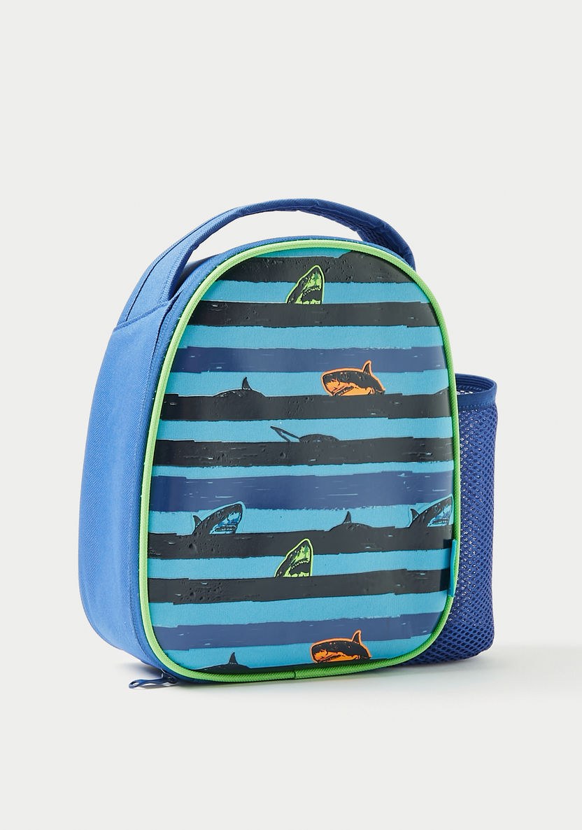 Smash Shark Print Lunch Bag and Water Bottle Set-Lunch Bags-image-2