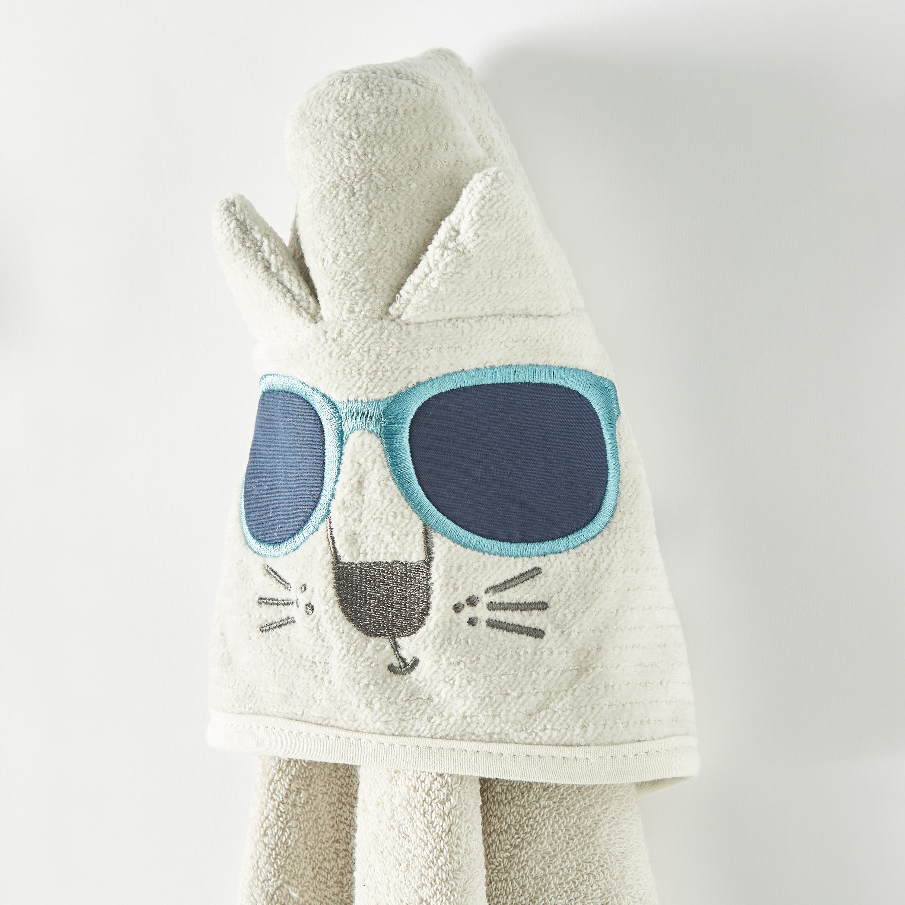Juniors Embroidered Hooded Bath Towel - 76x76 cm-baby-bathandcare-towels-image-2