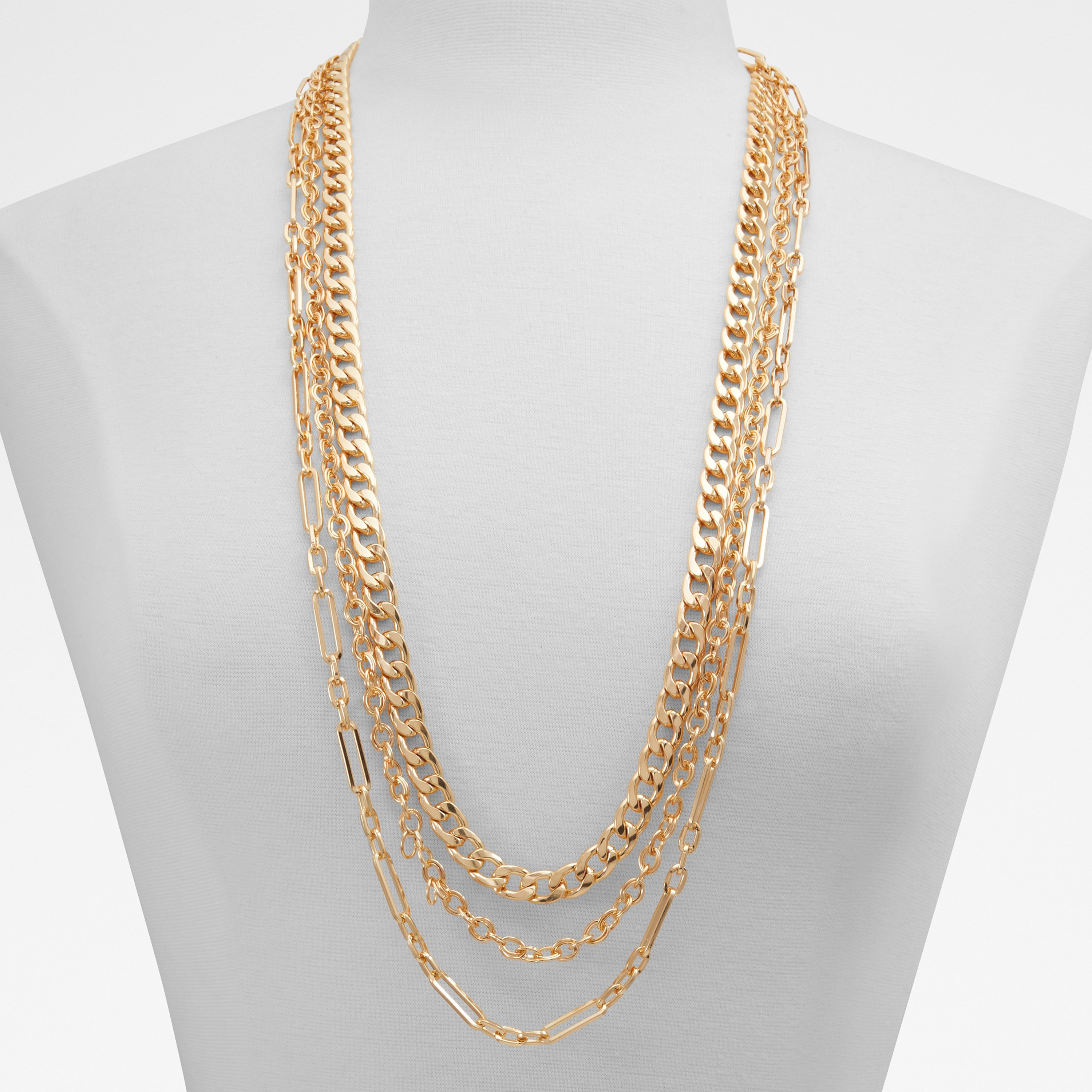 Multi layer necklace deals gold