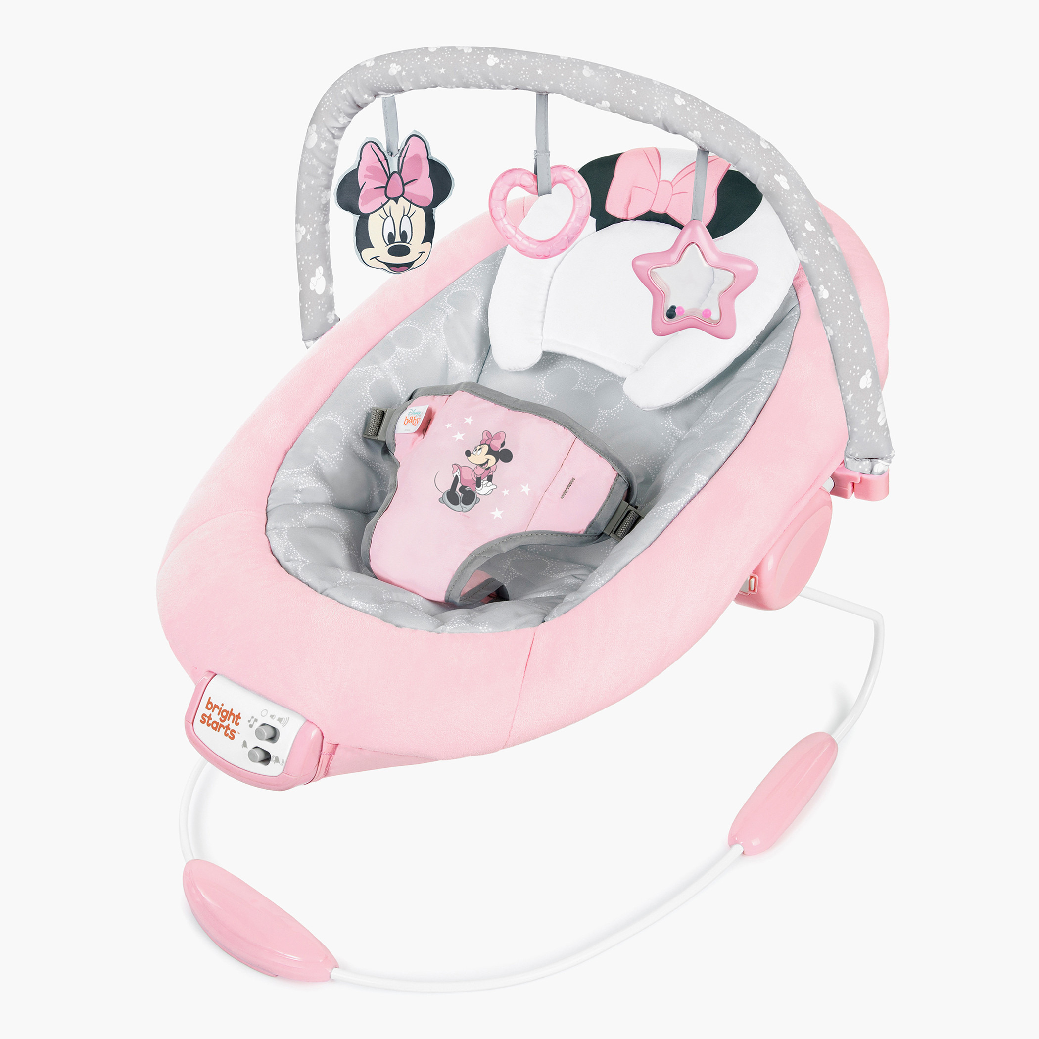 Bright Starts Minnie Mouse Print Rosy Skies Comfy Bouncer-baby-infantactivity-bouncers-image-2