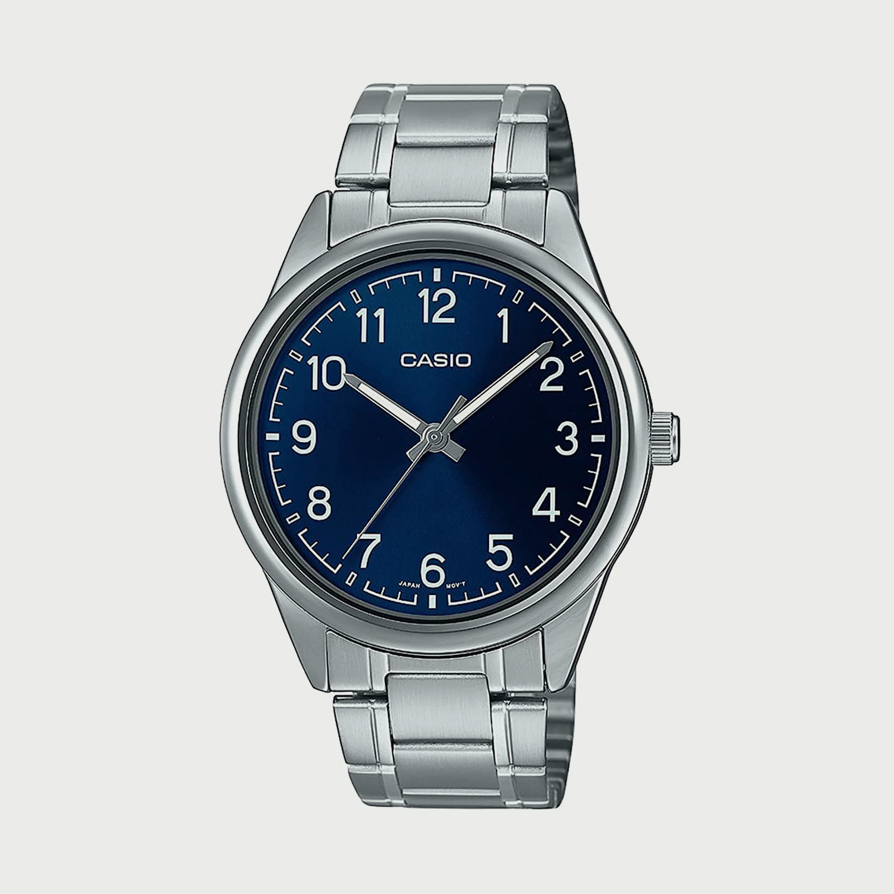 Casio Men's Silver Analog Stainless Steel Strap Watch MTP-V005D-2B4UDF-men-watchesandjewellery-watches-image-1