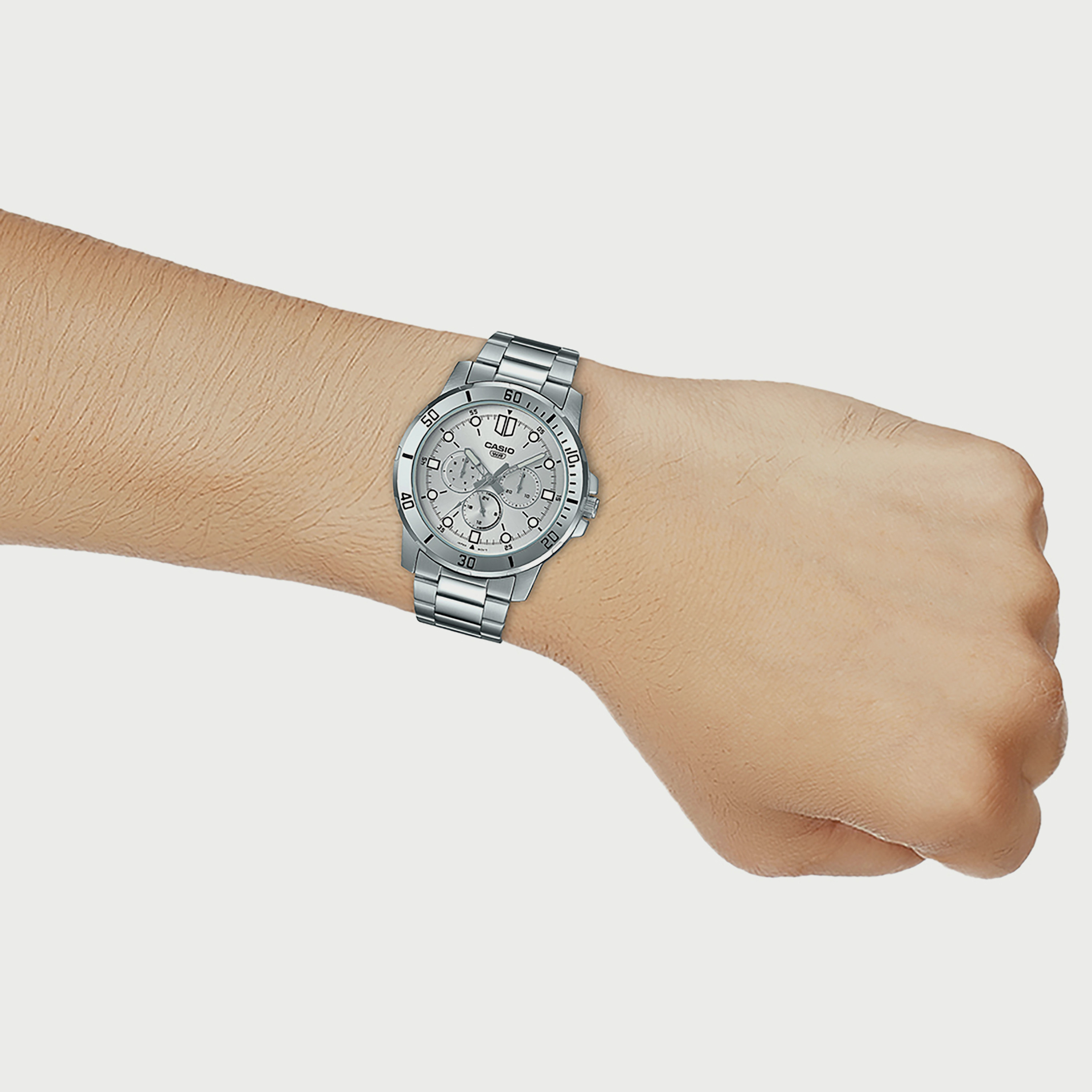 Casio Men's Silver Analog Stainless Steel Strap Watch MTP-VD300D-7EUDF-men-watchesandjewellery-watches-image-6