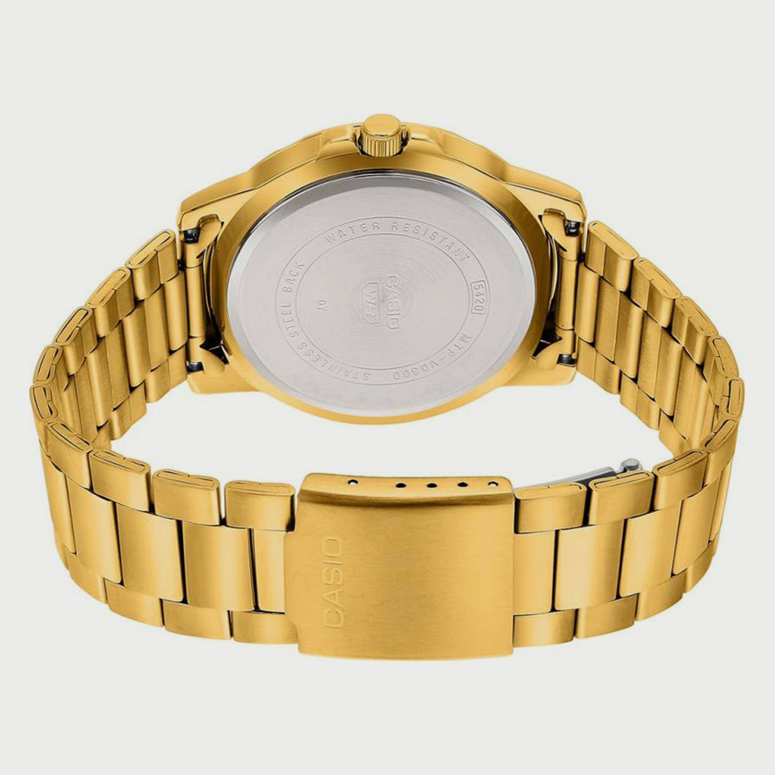 ساعة كاسيو للرجال ذهبية انالوج بسوار ستانلس ستيل MTP-VD300G-1EUDF-men-watchesandjewellery-watches-image-3