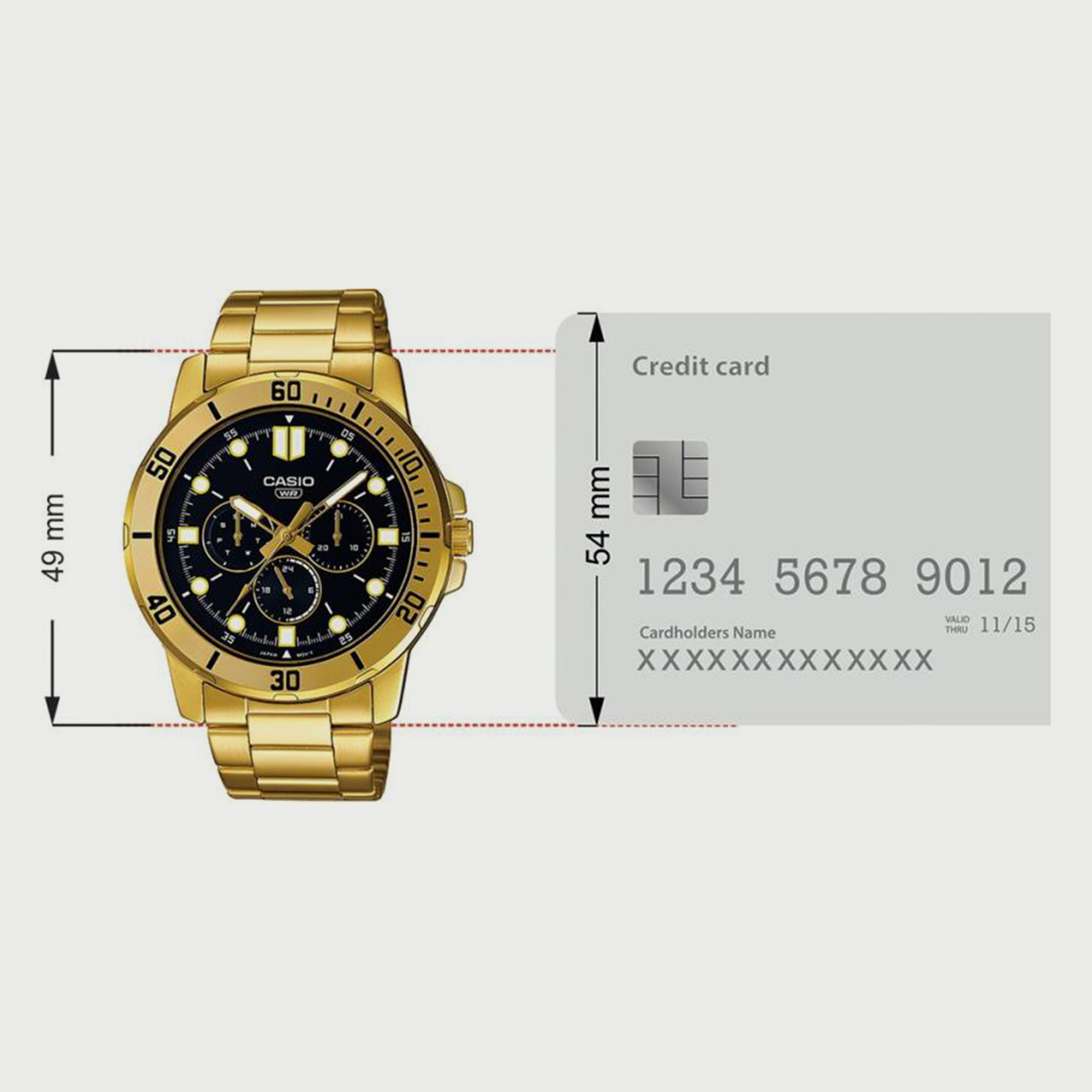 ساعة كاسيو للرجال ذهبية انالوج بسوار ستانلس ستيل MTP-VD300G-1EUDF-men-watchesandjewellery-watches-image-5