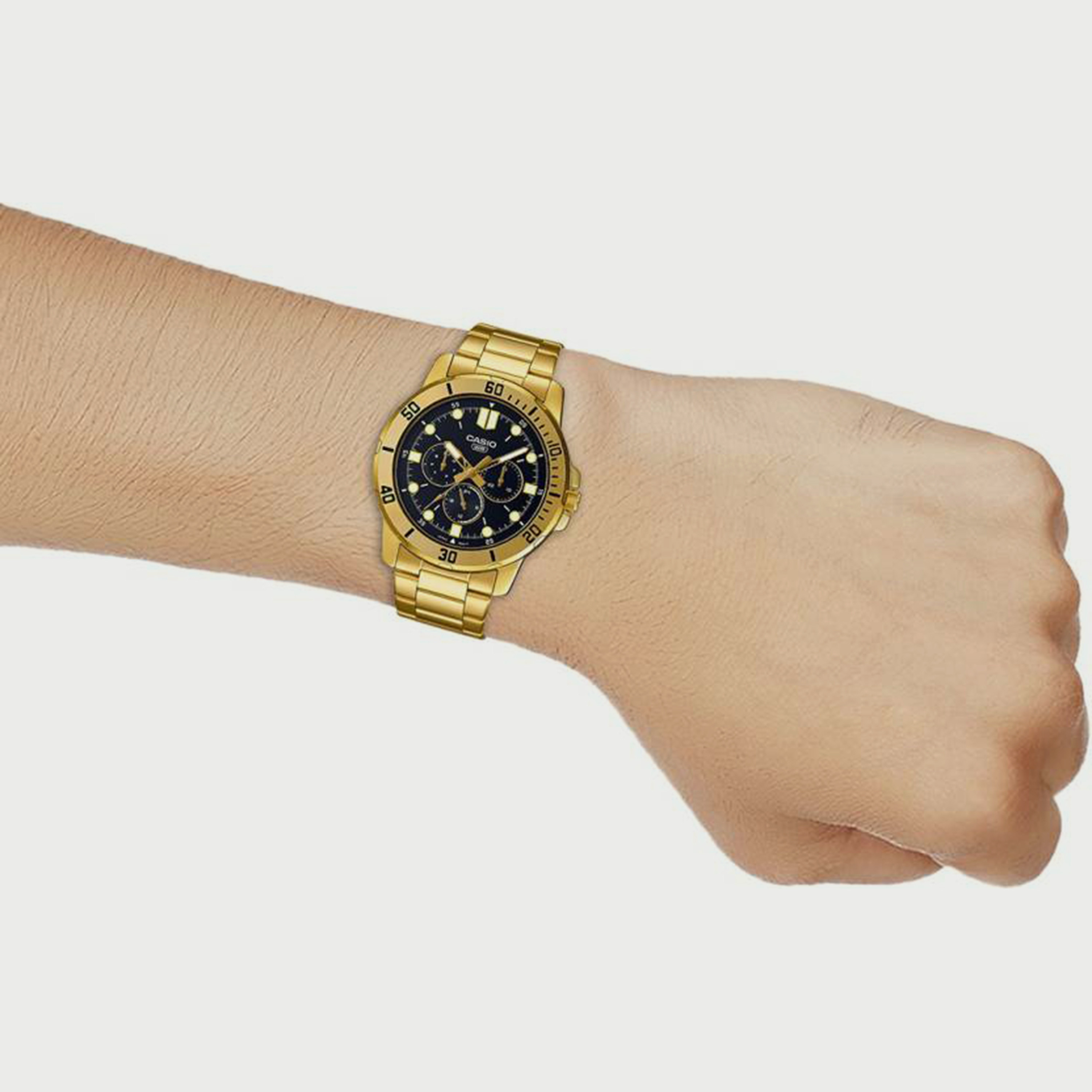 ساعة كاسيو للرجال ذهبية انالوج بسوار ستانلس ستيل MTP-VD300G-1EUDF-men-watchesandjewellery-watches-image-6