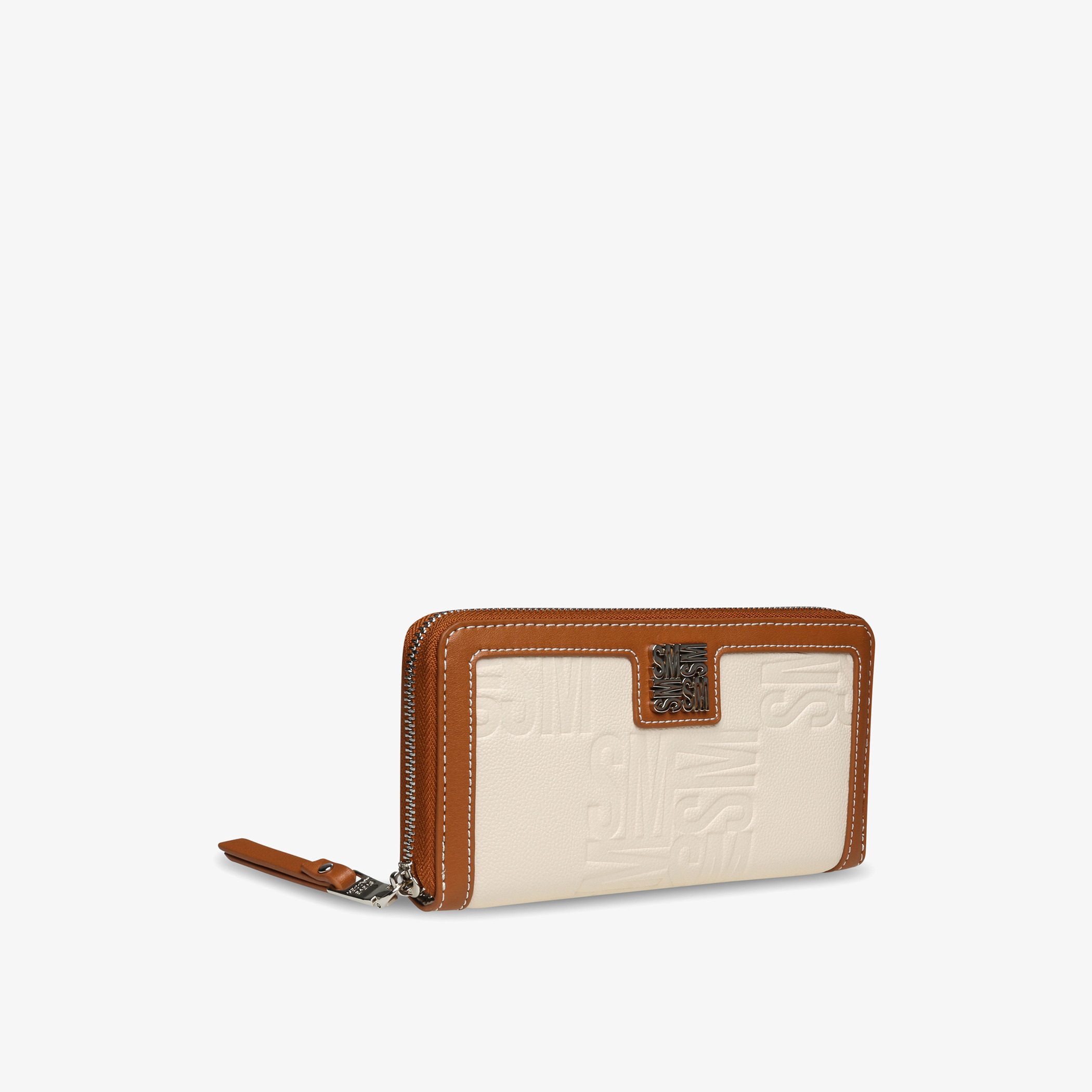 Steve Madden Logo Embossed Zip Around Wallet