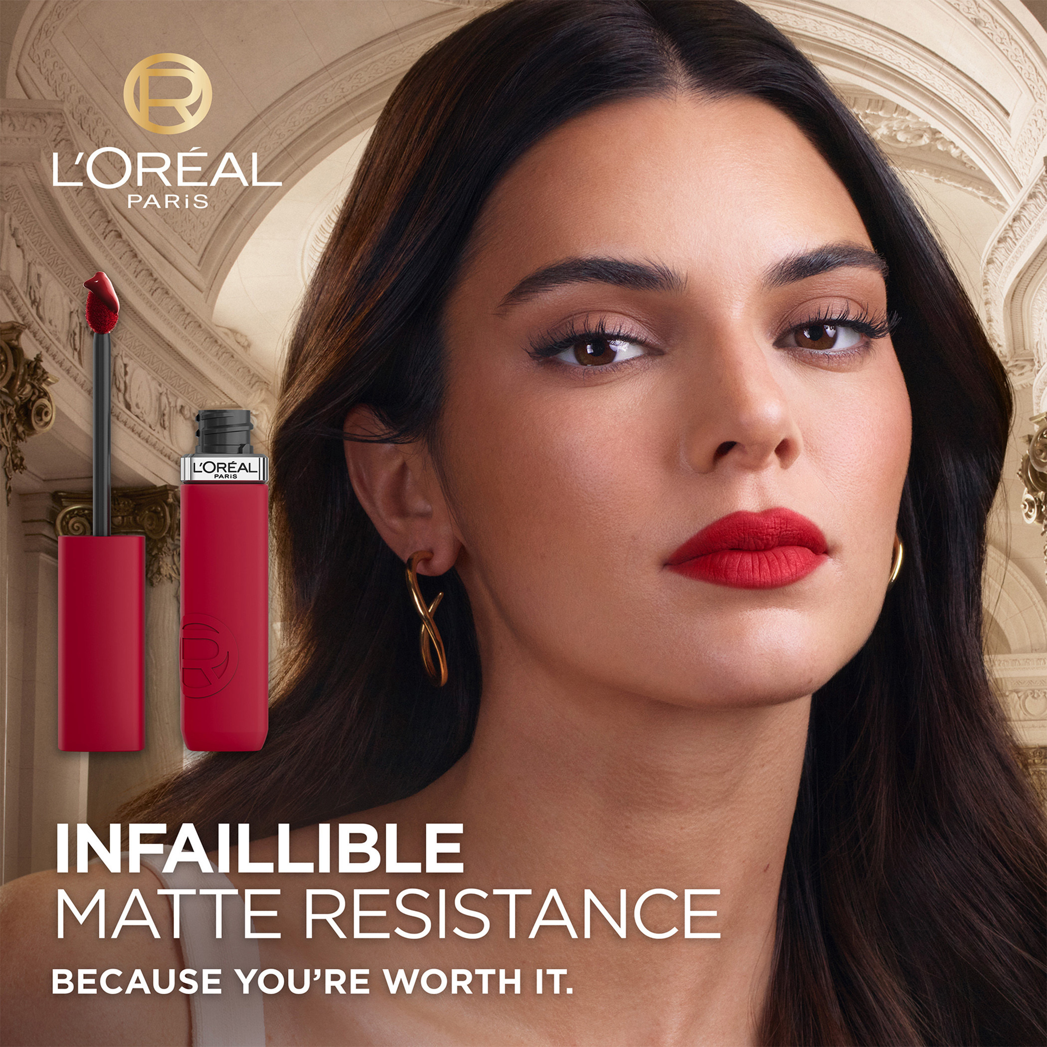 أحمر شفاه سائل مطفي إنفيليبل من لوريال باريس-beautyandpersonalcare-makeup-lips-liquidlipsticks-image-2