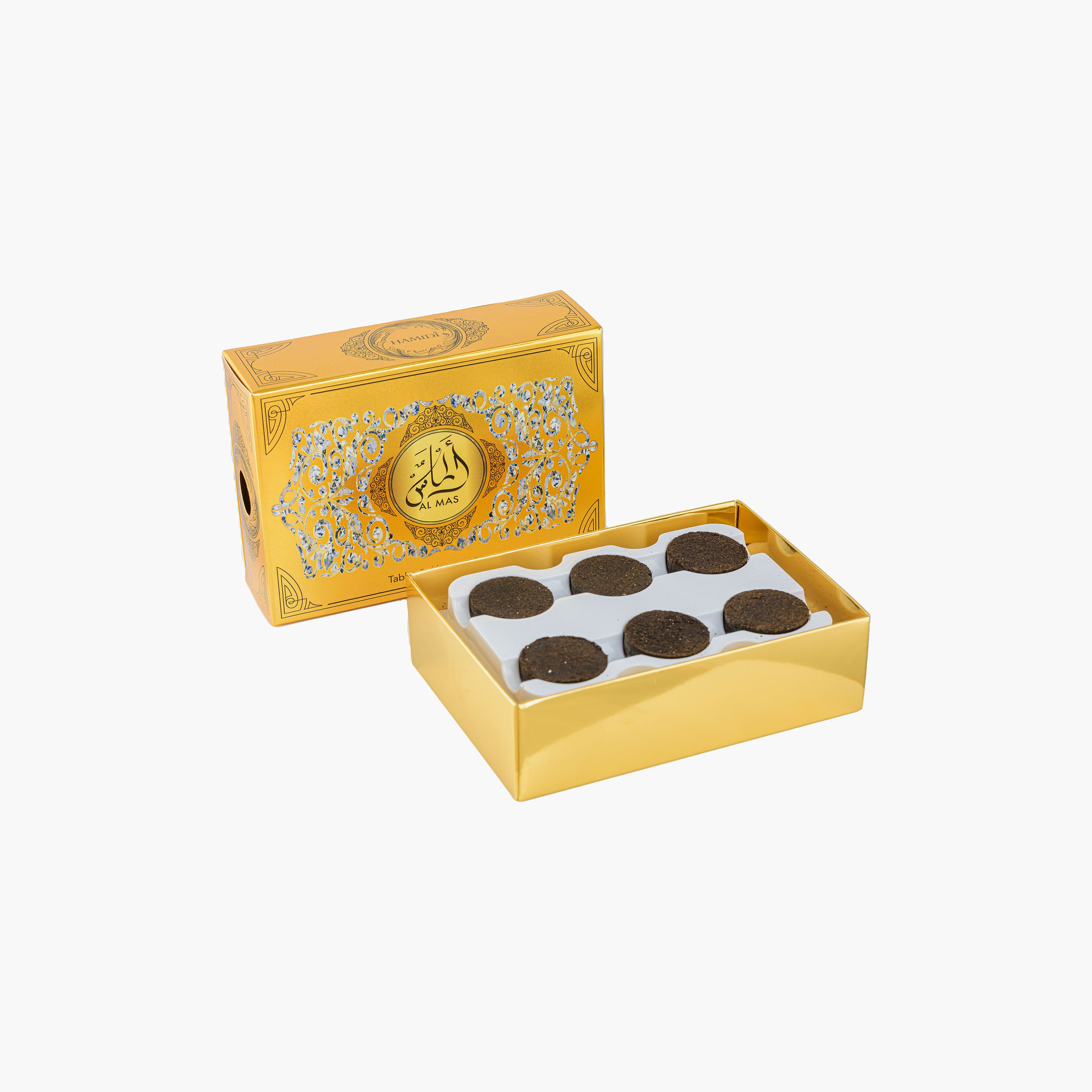 Hamidi Luxury Al Mas Hamidi Tablet Bakhoor - Set of 12-household-homefragrance-potpourri-image-1