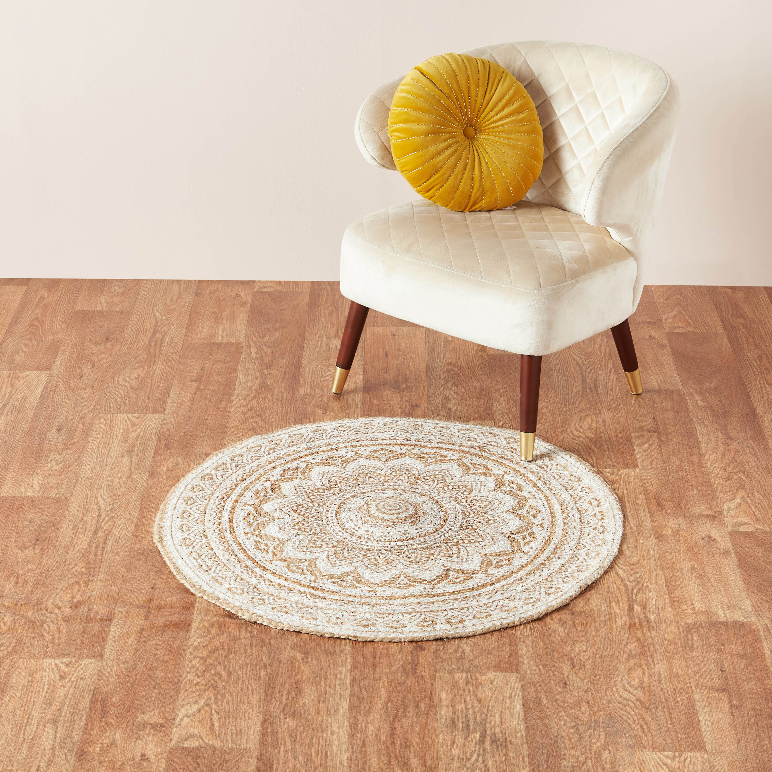 Jute Round Rug - 90 cms-household-rugsandcarpets-rugs-image-1