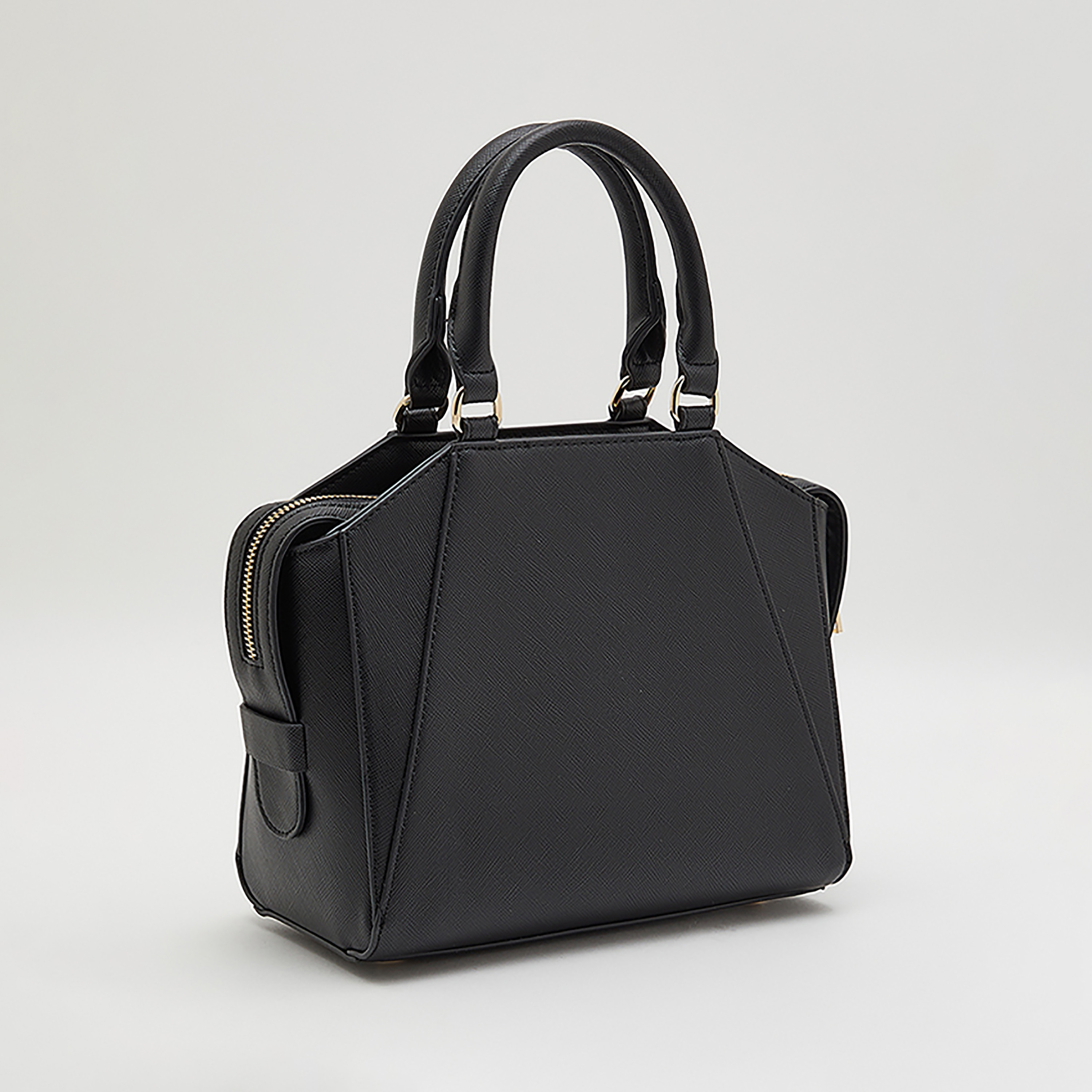حقيبة بيفرلي هيلز بولو كلوب منسوجة مع سحاب للإغلاق باللون الأسود-women-bagsandwallets-handbags-image-2