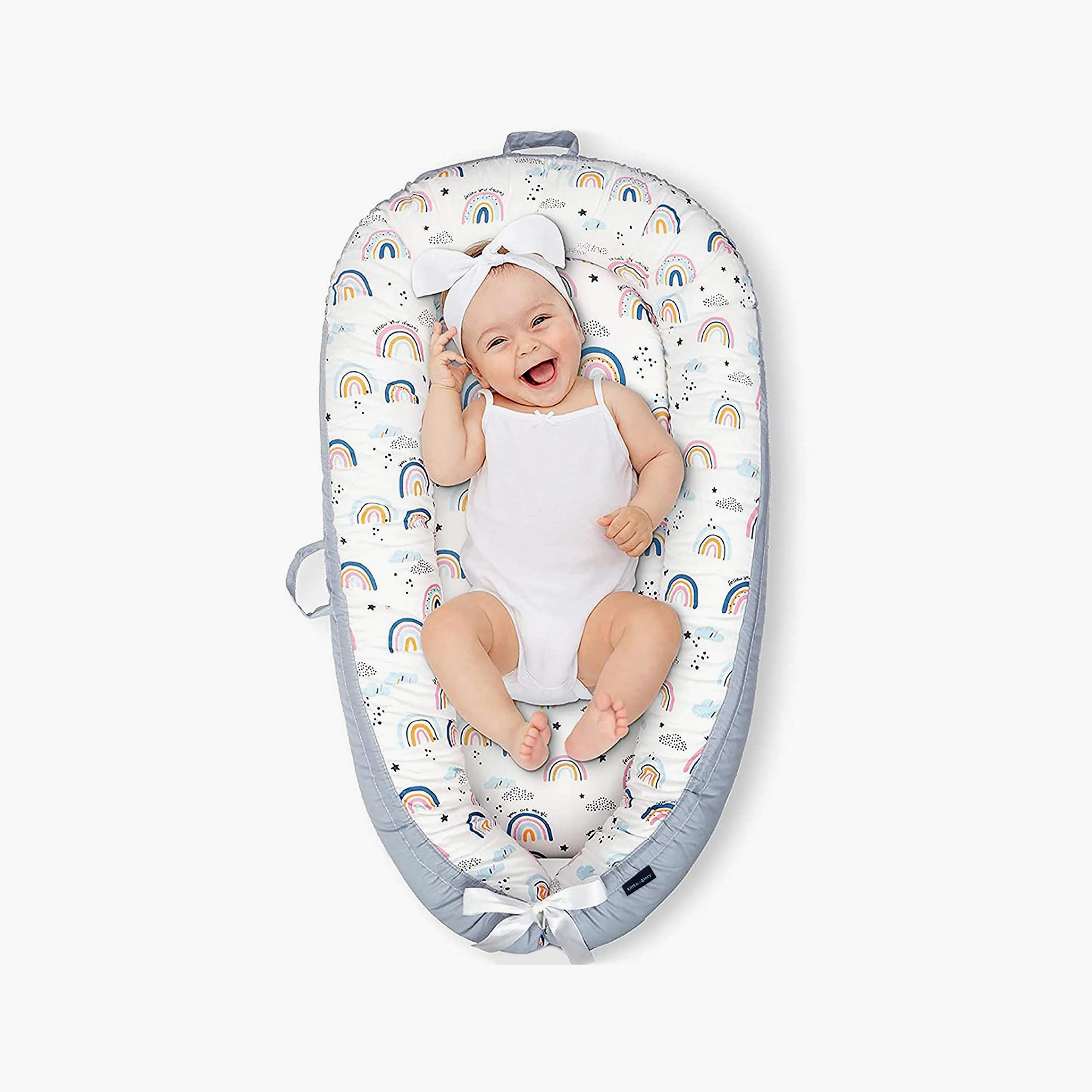 سرير حديثي الولادة محشو بالألياف بطبعات قوس قزح من ليتل ستوري-baby-nursery-furniture-cribsandbeds-cribaccessories-image-3