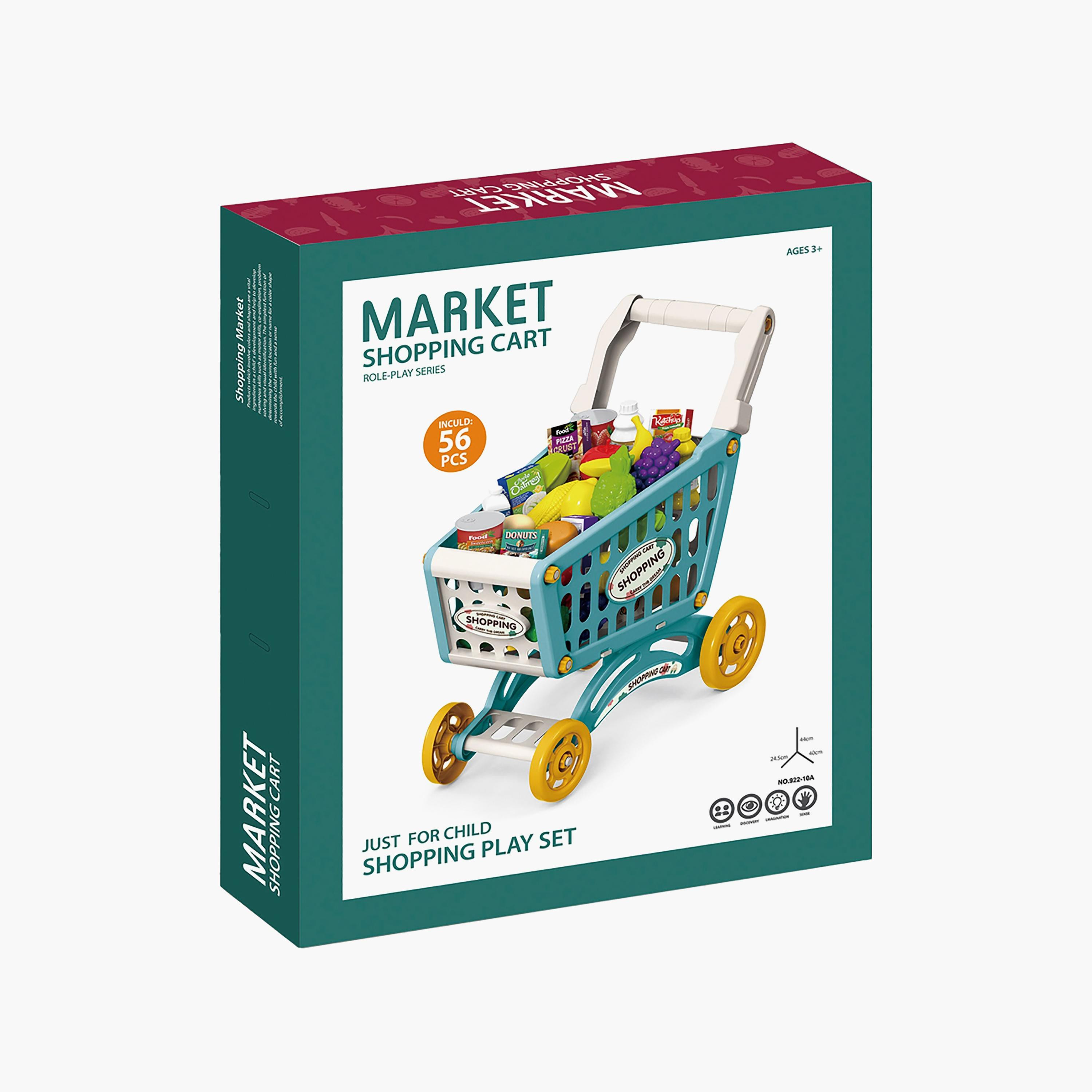 مجموعة لعب رول بلاي ماركت شوبينج كارت من 56 قطعة من ليتل ستوري-toys-roleplay-supermarketandshoppingsets-image-3