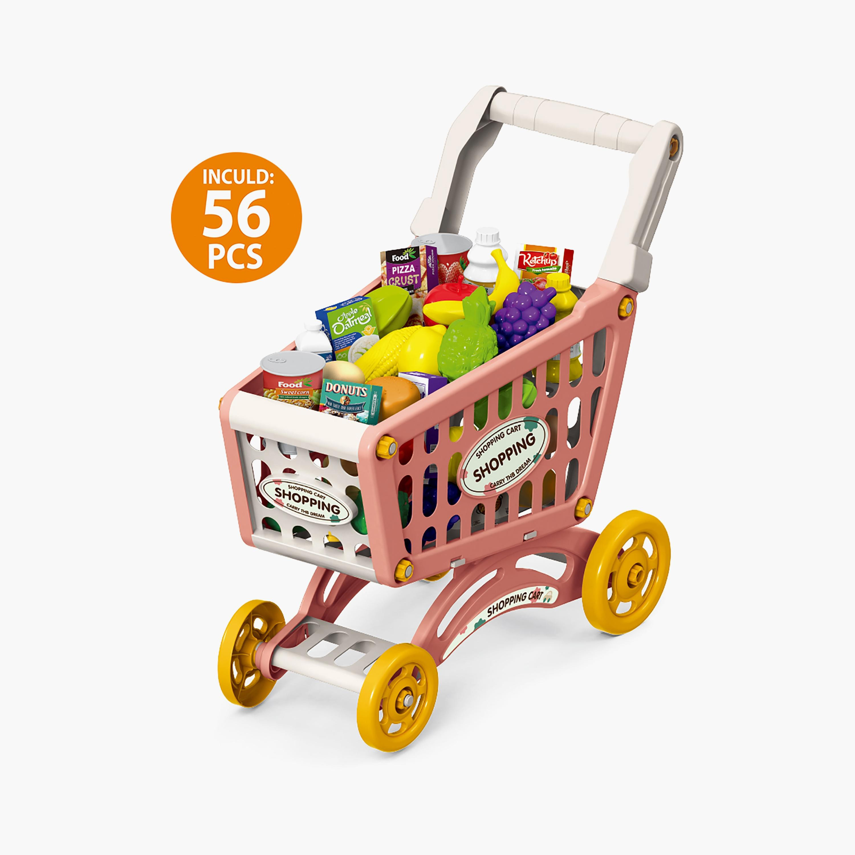 Little Story 56-Piece Role Play Market Shopping Cart Toy Set-toys-roleplay-supermarketandshoppingsets-image-3