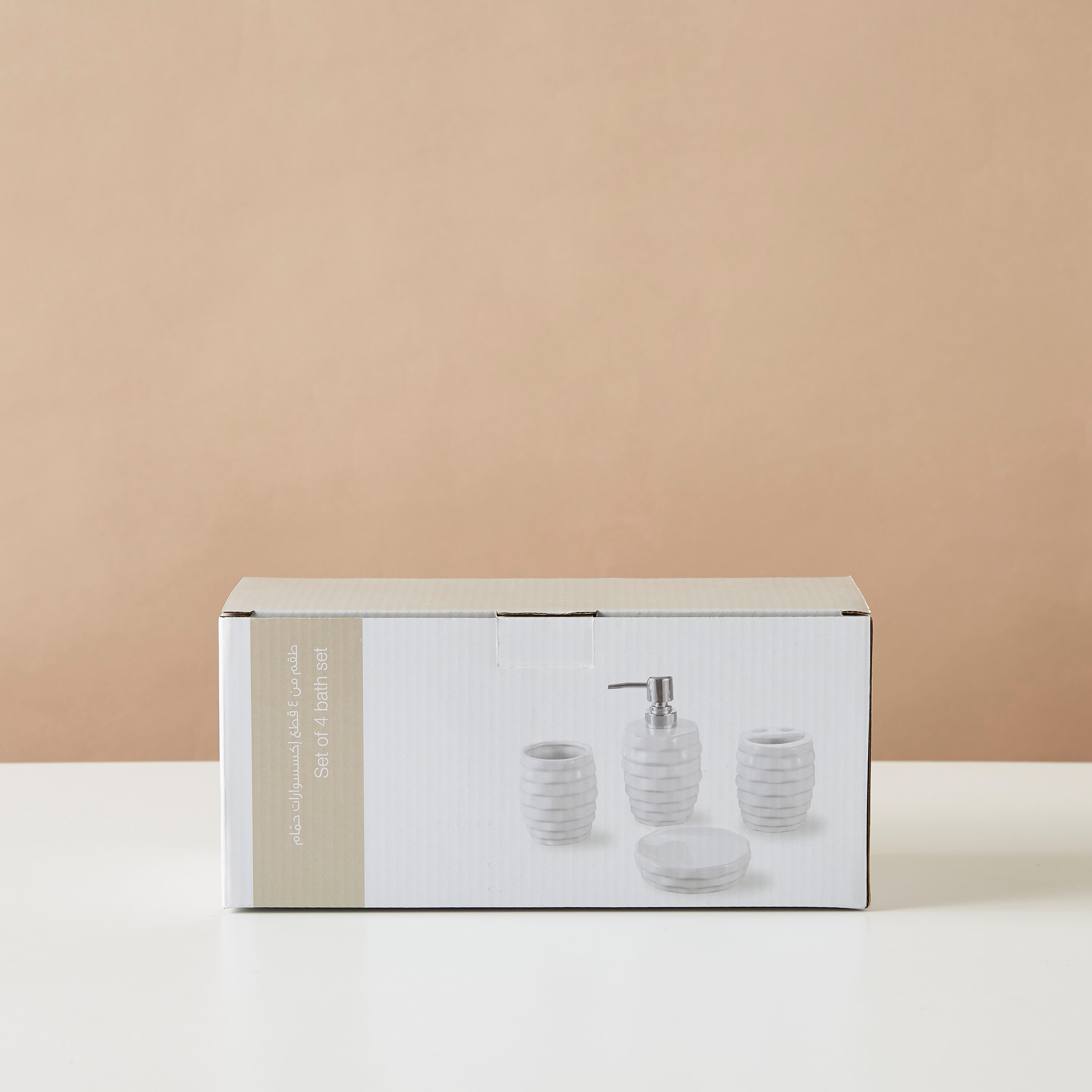 طقم اكسسوارات حمّام بارزة الملمس - 4 قطع-household-bathandlaundry-bathaccessories-bathaccessorysets-image-5