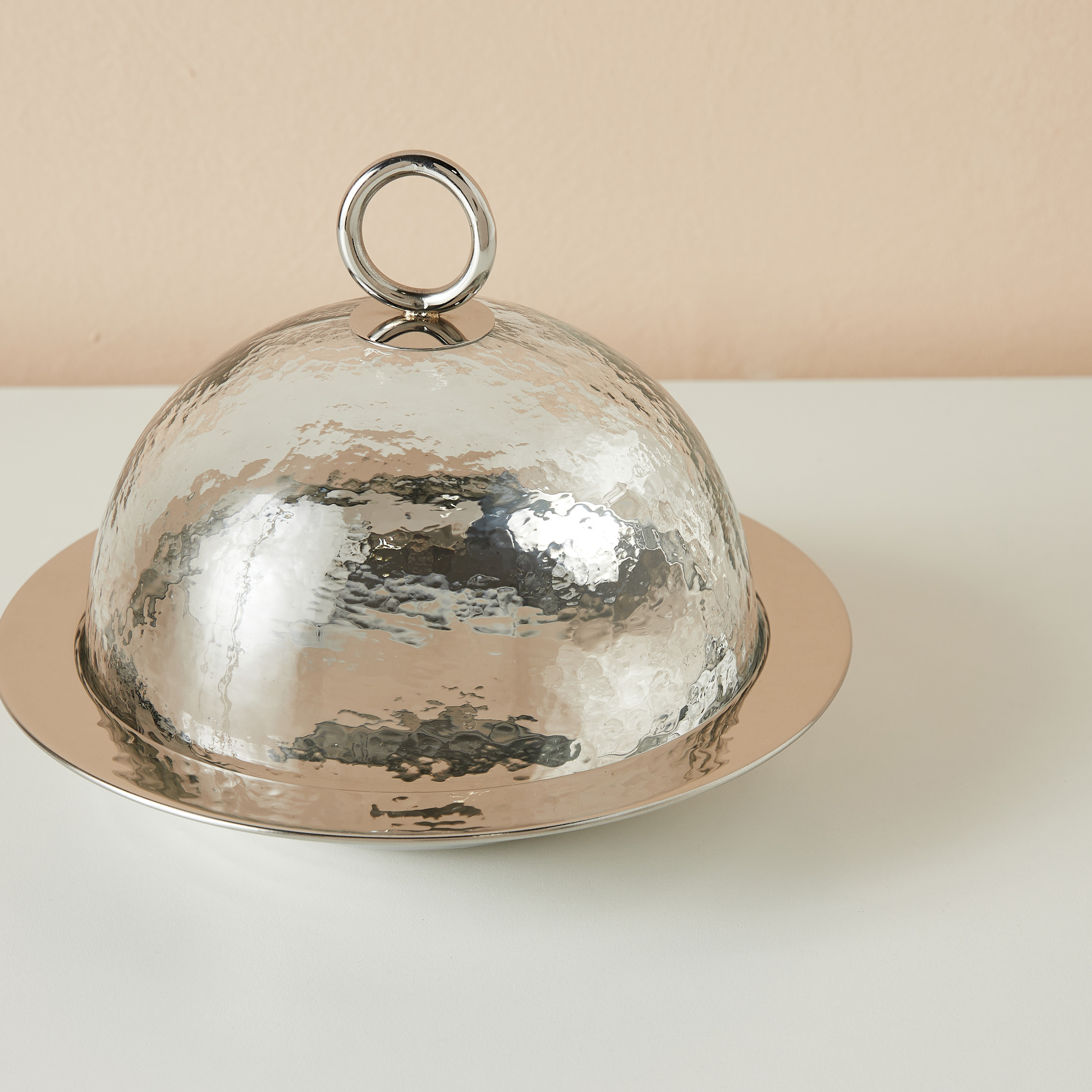 Metal Bowl with Glass Dome - 21x14 cms-household-dining-dinnerware-bowls-image-3