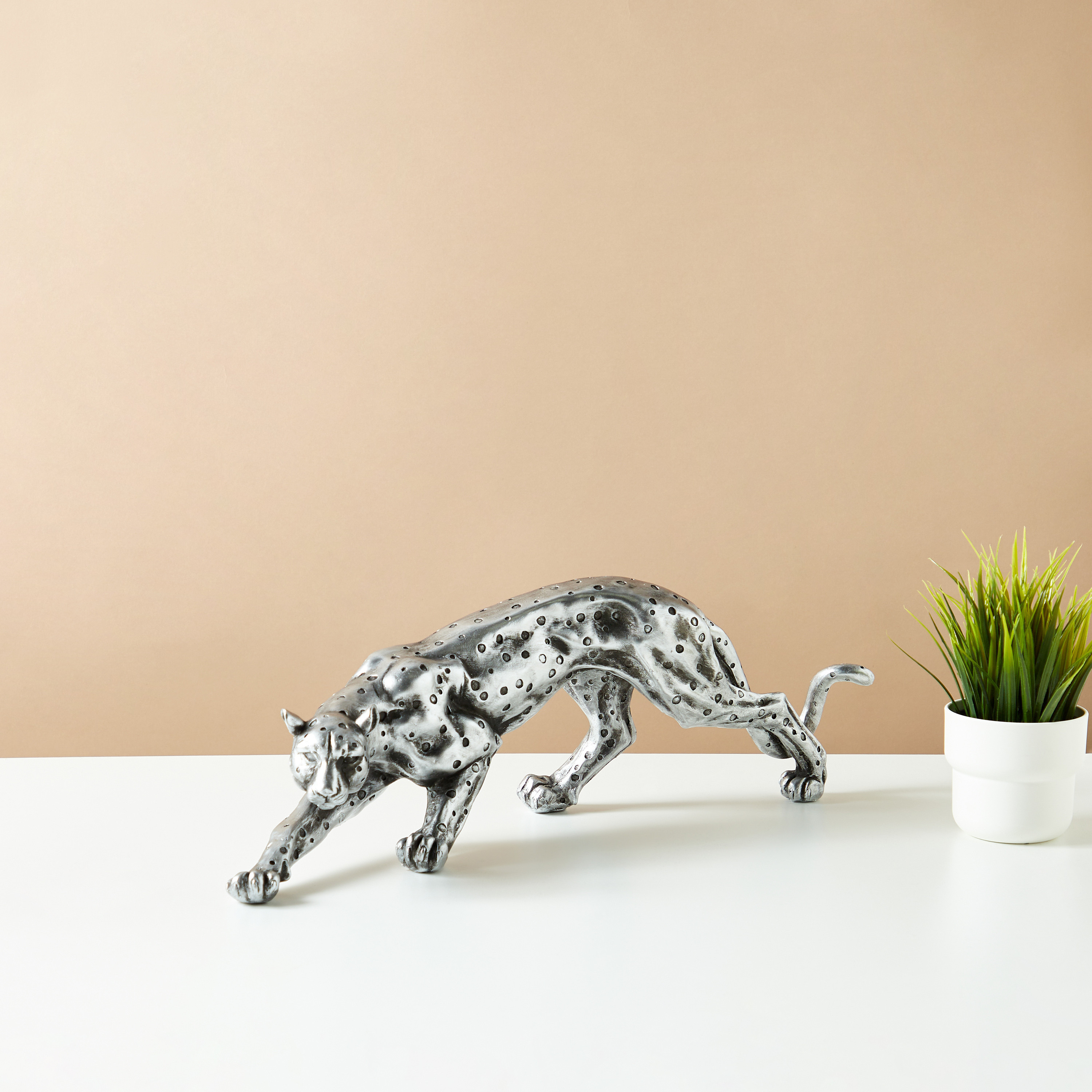 Decorative Leopard Figurine - 56x15x18 cms-household-decor-decorativeobjectsandsculptures-image-1