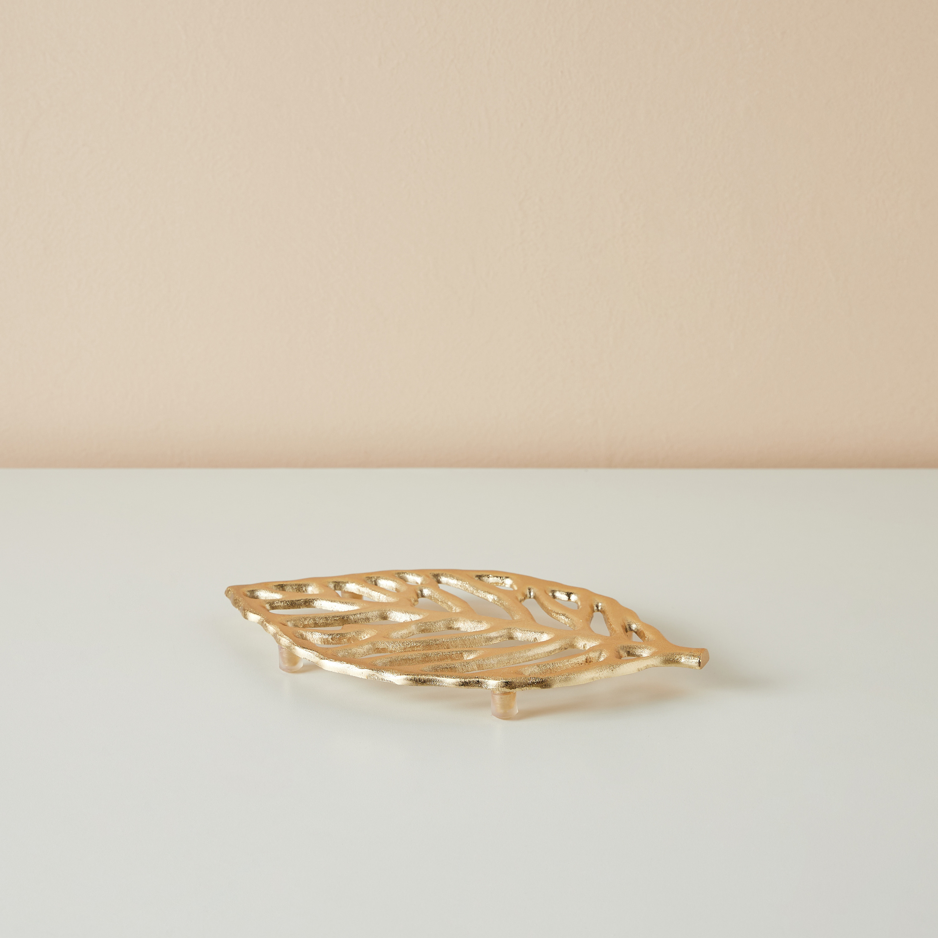 حامل أواني ورق شجر ميتاليك - 26 × 16 × 1 سم-household-decor-boxesandtrays-image-2