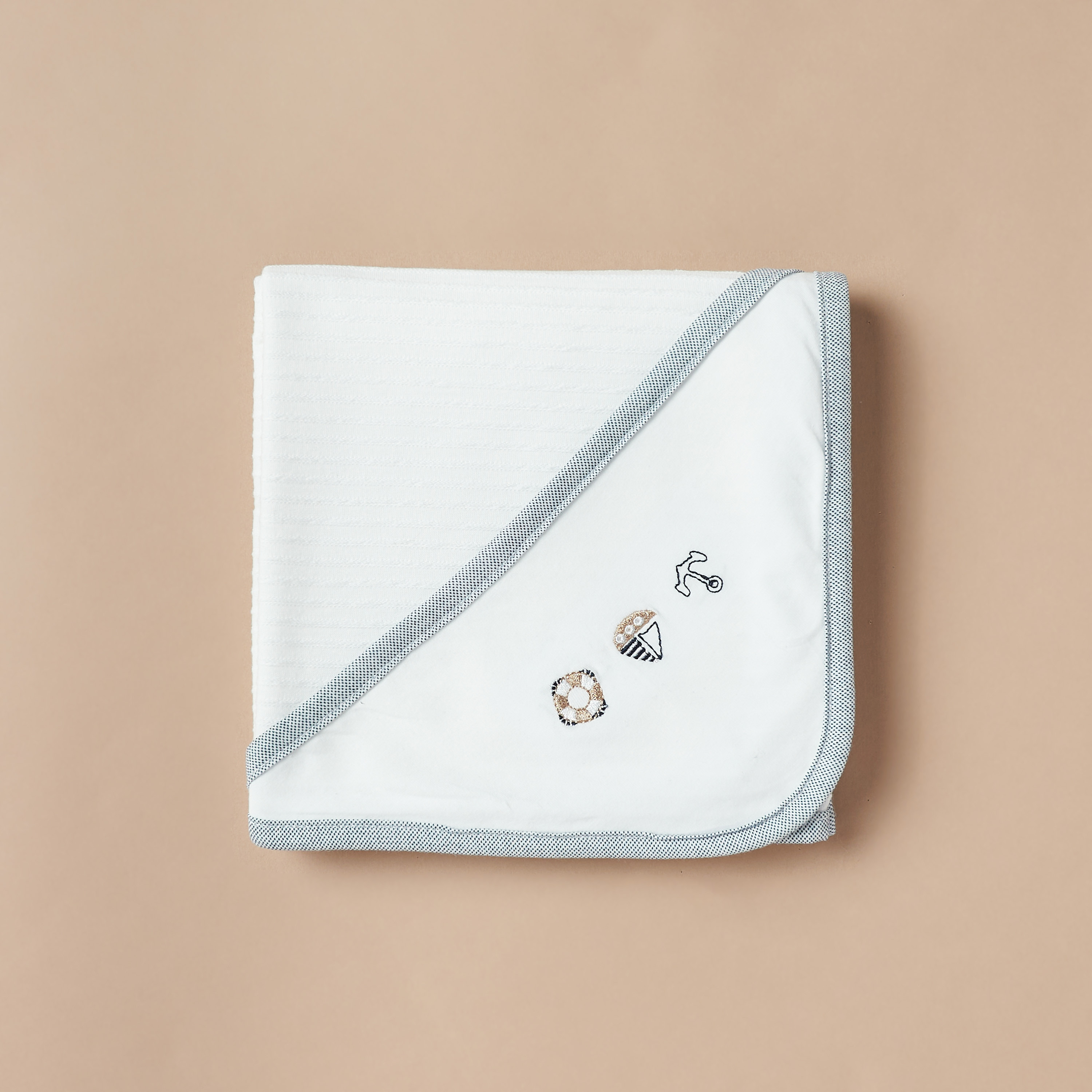 Juniors Textured Receiving Blanket - 70x70 cm-baby-nursery-blanketsandswaddles-receivingblankets-image-1