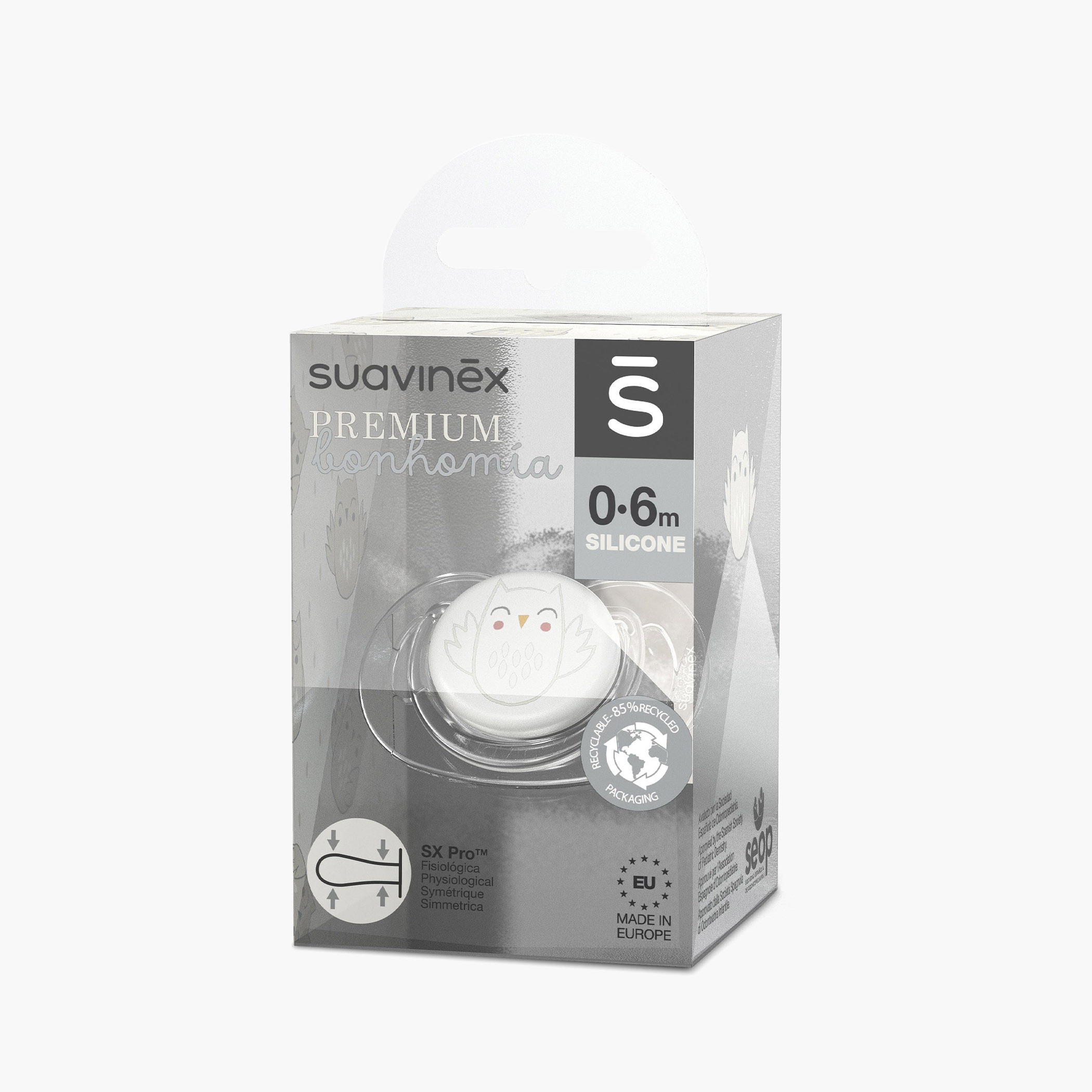 Suavinex Owl Print Soother - 0-6 months-baby-feeding-pacifiers-image-3