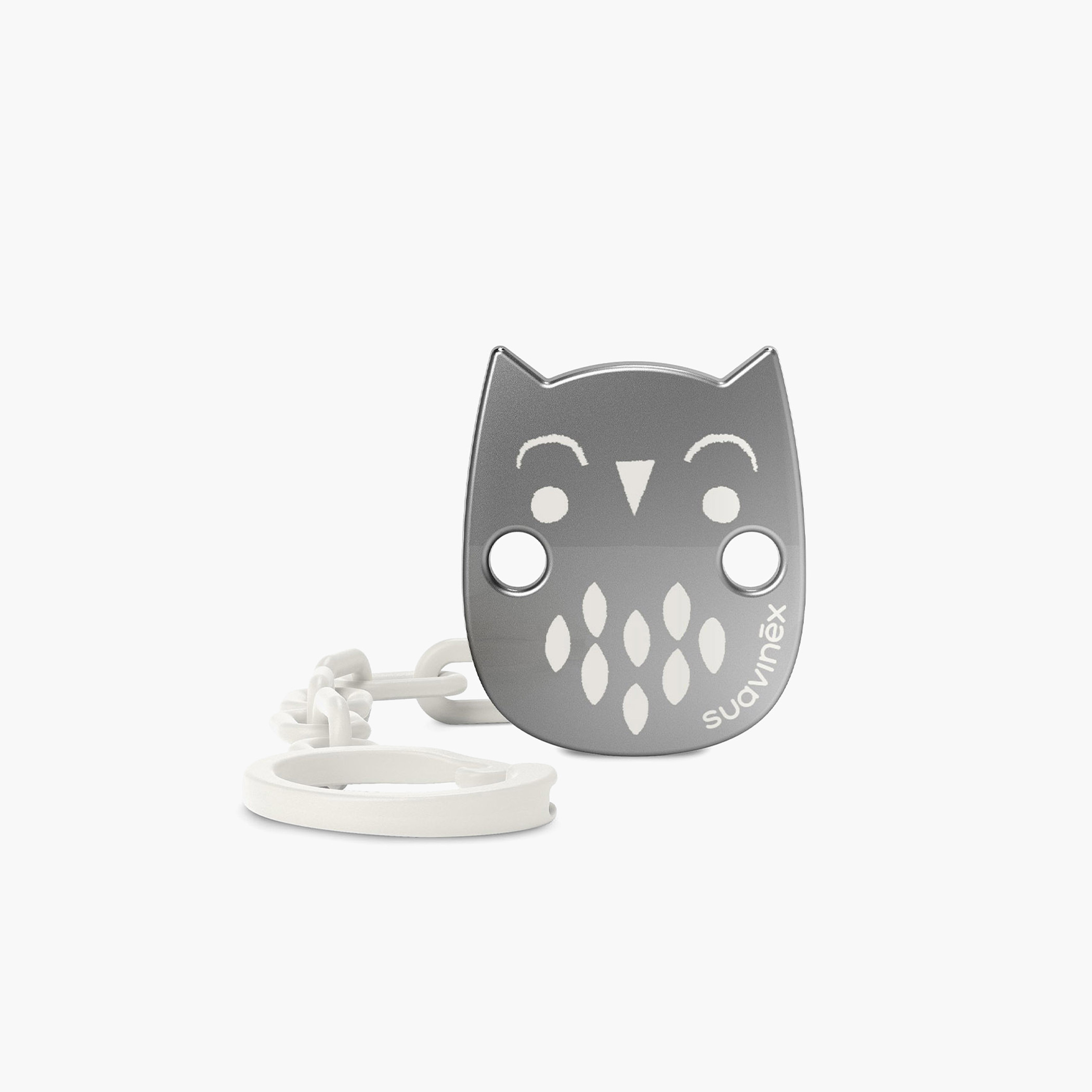 Suavinex Owl Print Soother Chain - 0 months+-baby-feeding-pacifiers-image-1
