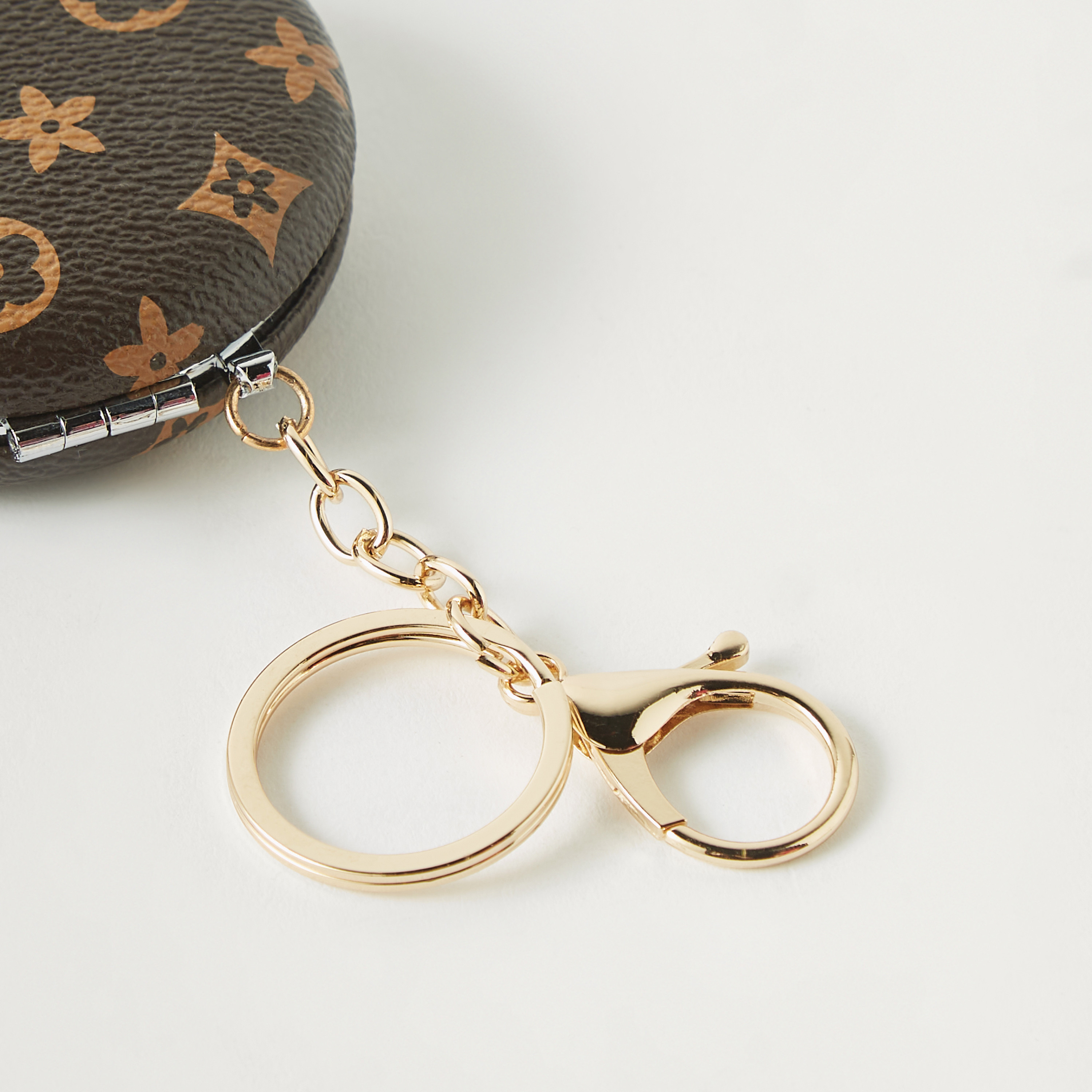 Printed Compact Mirror Keychain with Hook-girls-accessories-keyringsandbagcharms-image-4